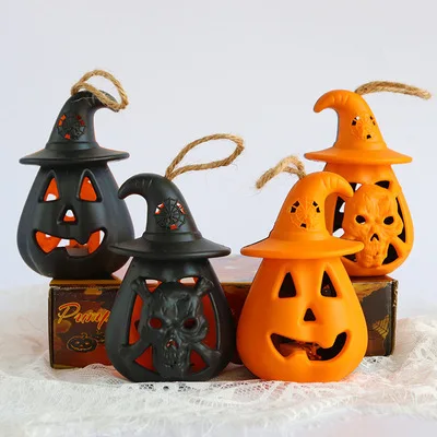 Calabaza y Calavera colgante con luces led