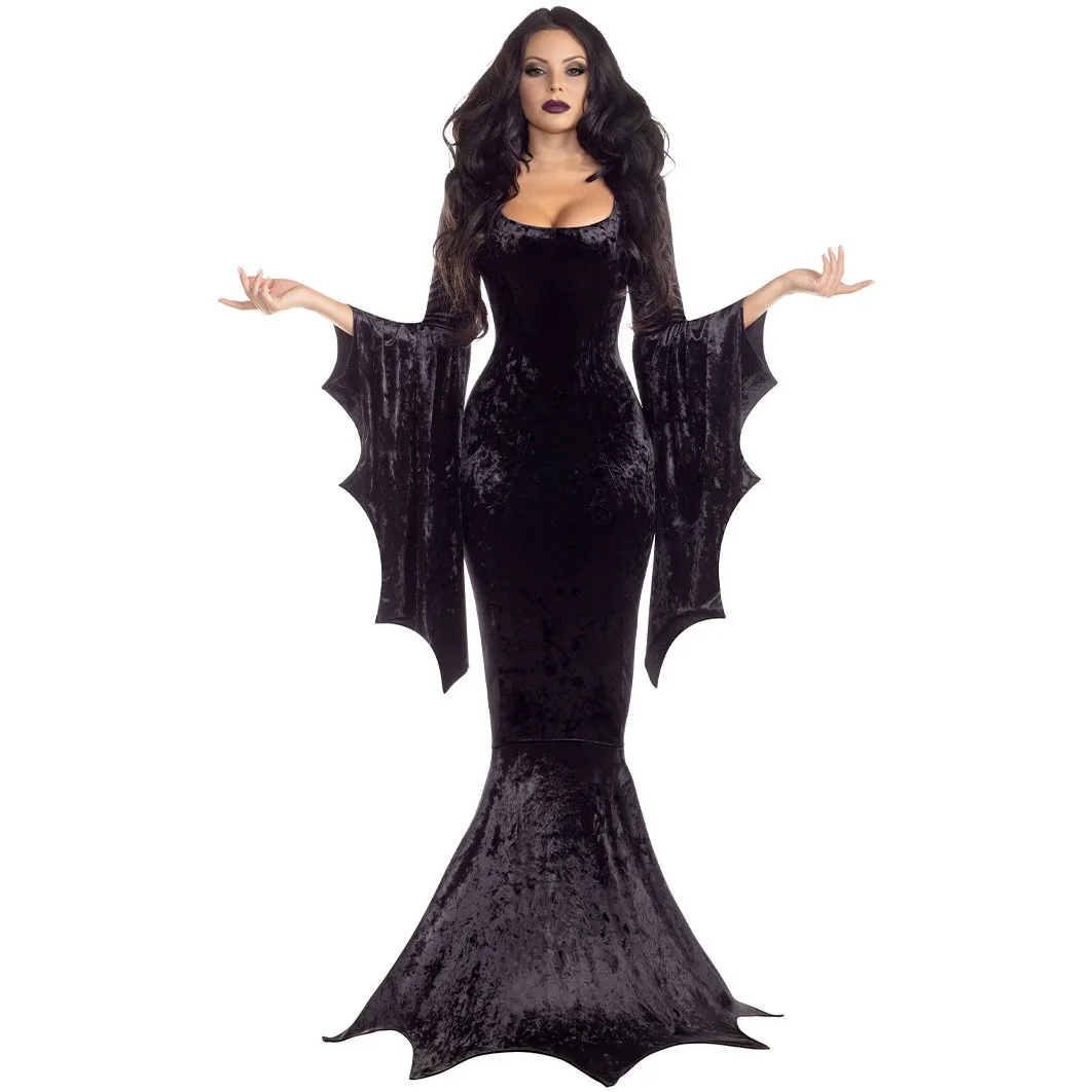 Vestido de bruja vampiro elegante