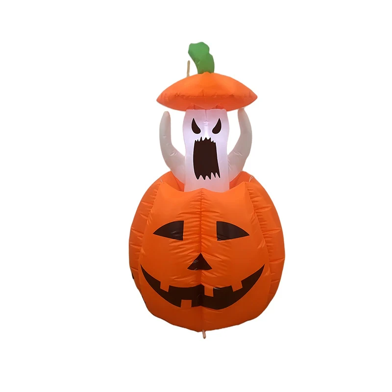 Adorno inflable de calabaza de Halloween (retraible)