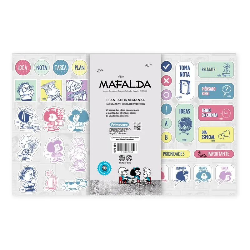 Planificador de mesa de Mafalda