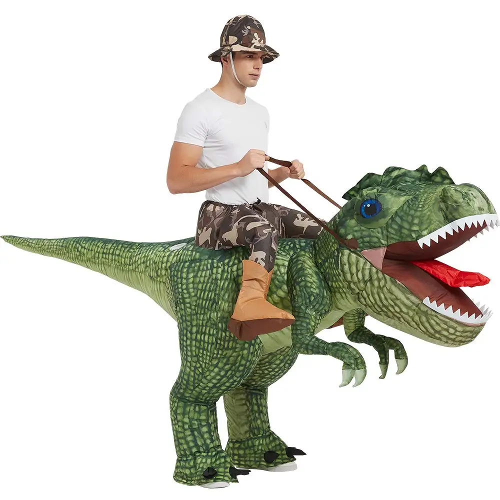 Disfraz inflable de dinosaurio para adulto