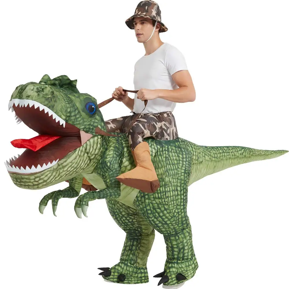 Disfraz inflable de dinosaurio para adulto