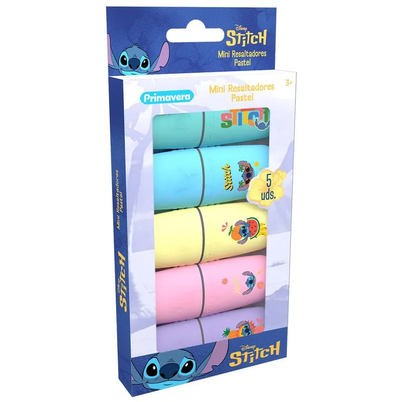 Mini Resaltadores Stitch Pastel