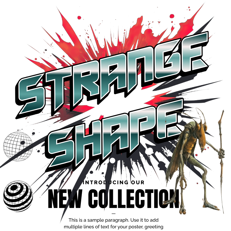 camiseta strange shape