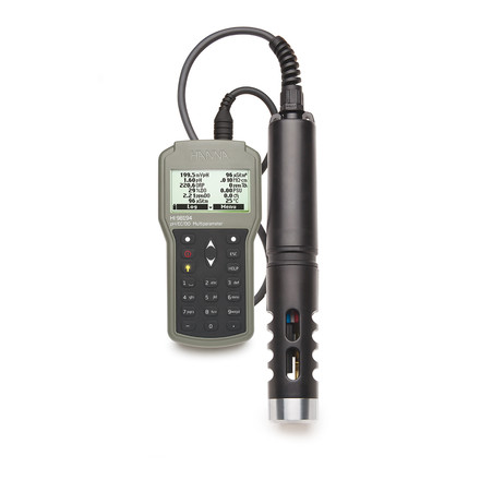Multiparamètre Hanna HI98194 PH/T°/REDOX/EC(conductivité)/O2 dissous galvanique - câble 4 m