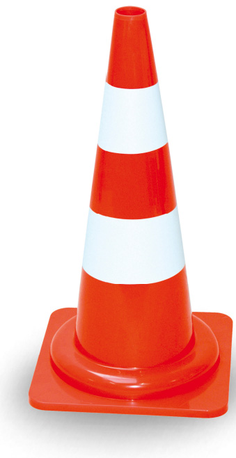 Cône plastique fluo 50 cm 