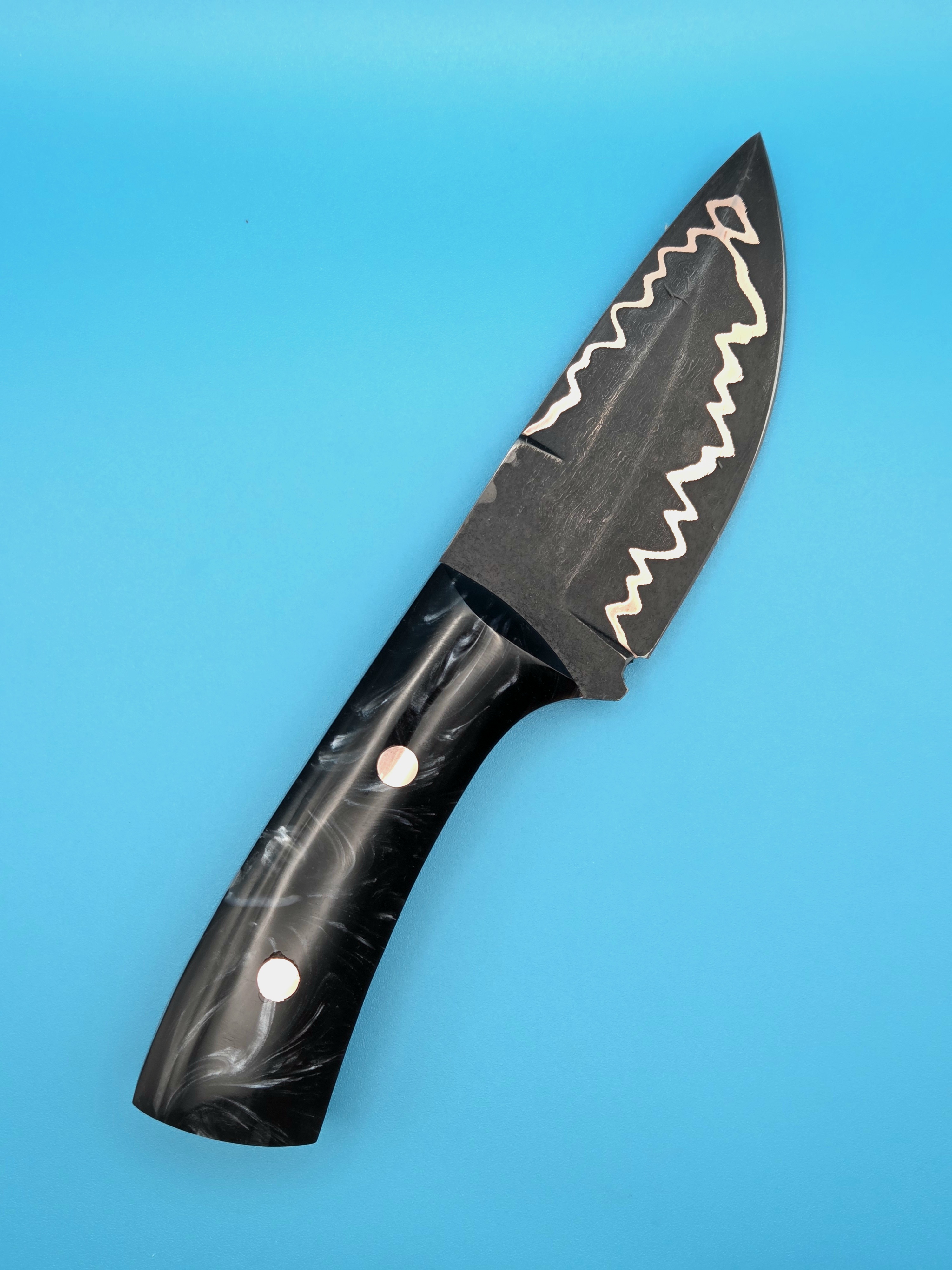 Copper San Mai Harpoon Point Camp Knife