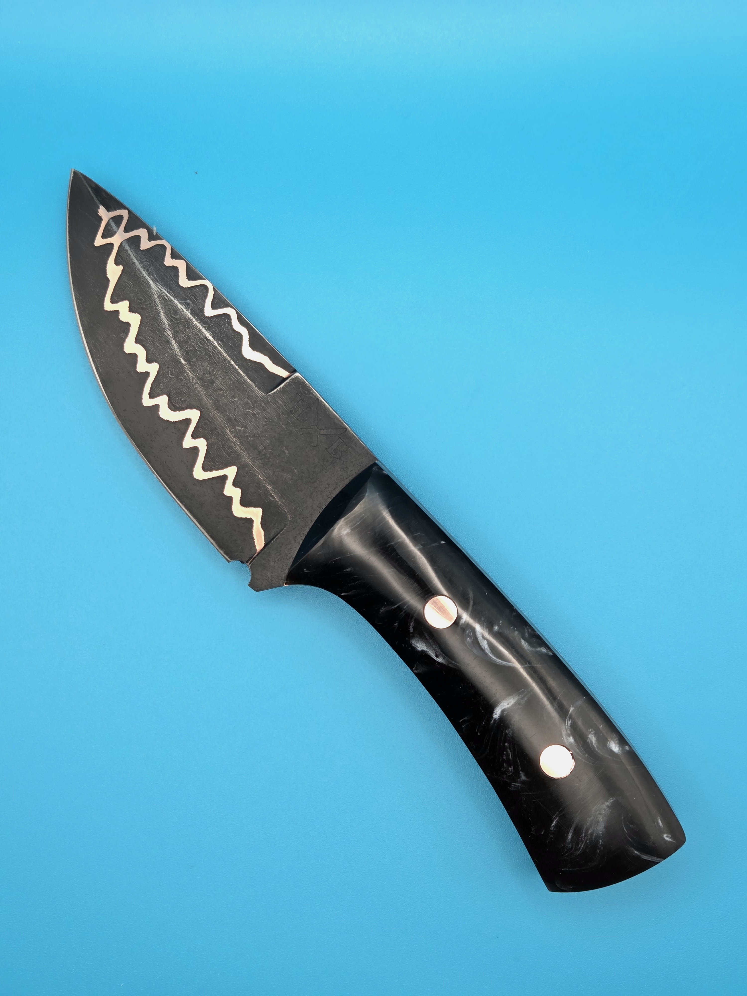 Copper San Mai Harpoon Point Camp Knife