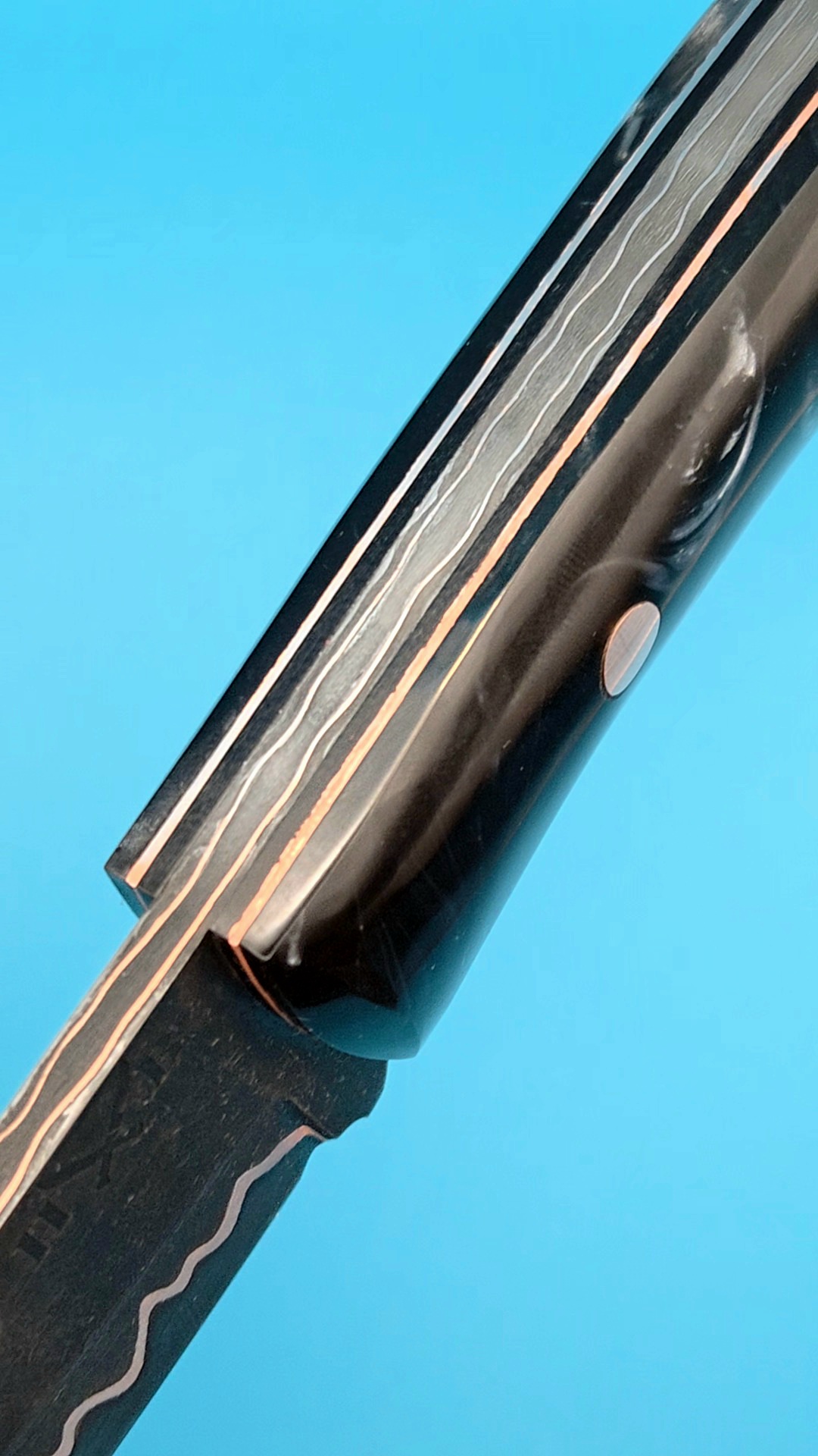Copper San Mai Harpoon Point Camp Knife