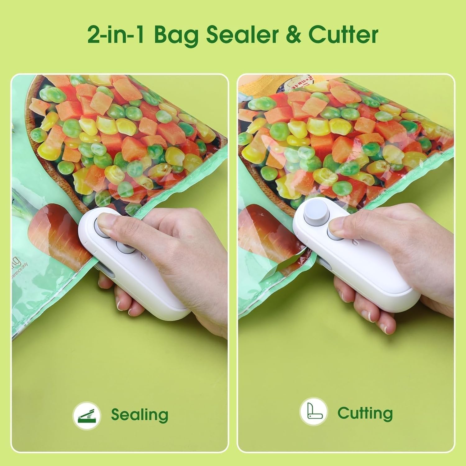 Scenty Portable Mini Sealing Machine, Handheld Packet Sealer for Food, Snacks, Chips, Fresh Storage, Plastic Bags Sealing Machine, Type C Charging