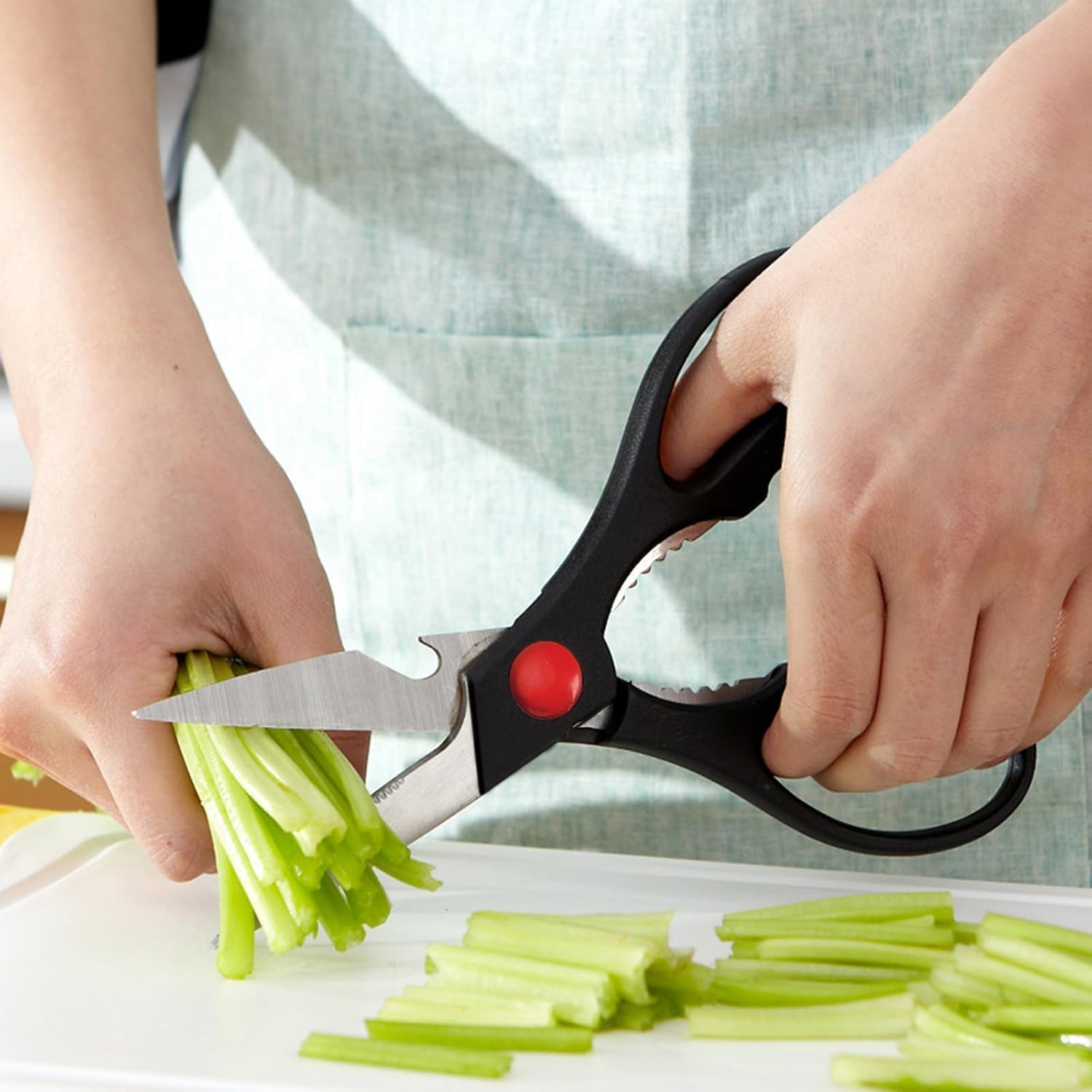 Scenty Multipurpose Steel Scissors Set - 4 Multicoloured Sizes for Household, Kitchen, Art & Craft, Sewing, Cloth Cutting (8.5", 7.5", 5.5", 8.5")