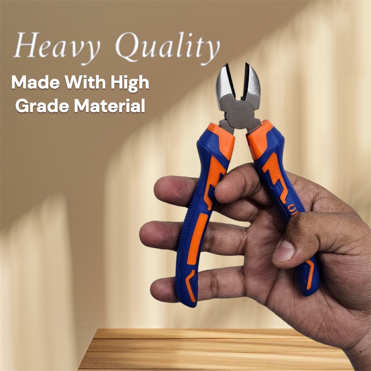 Scenty M.NO-LY02 2 Pcs Pliers Set, Includes 8"" Combination, 6"" Diagonal Cutting sturdy Steel Combination Plier with Anti-Rust properties for gripping, holding and cutting wires Blue & Orange