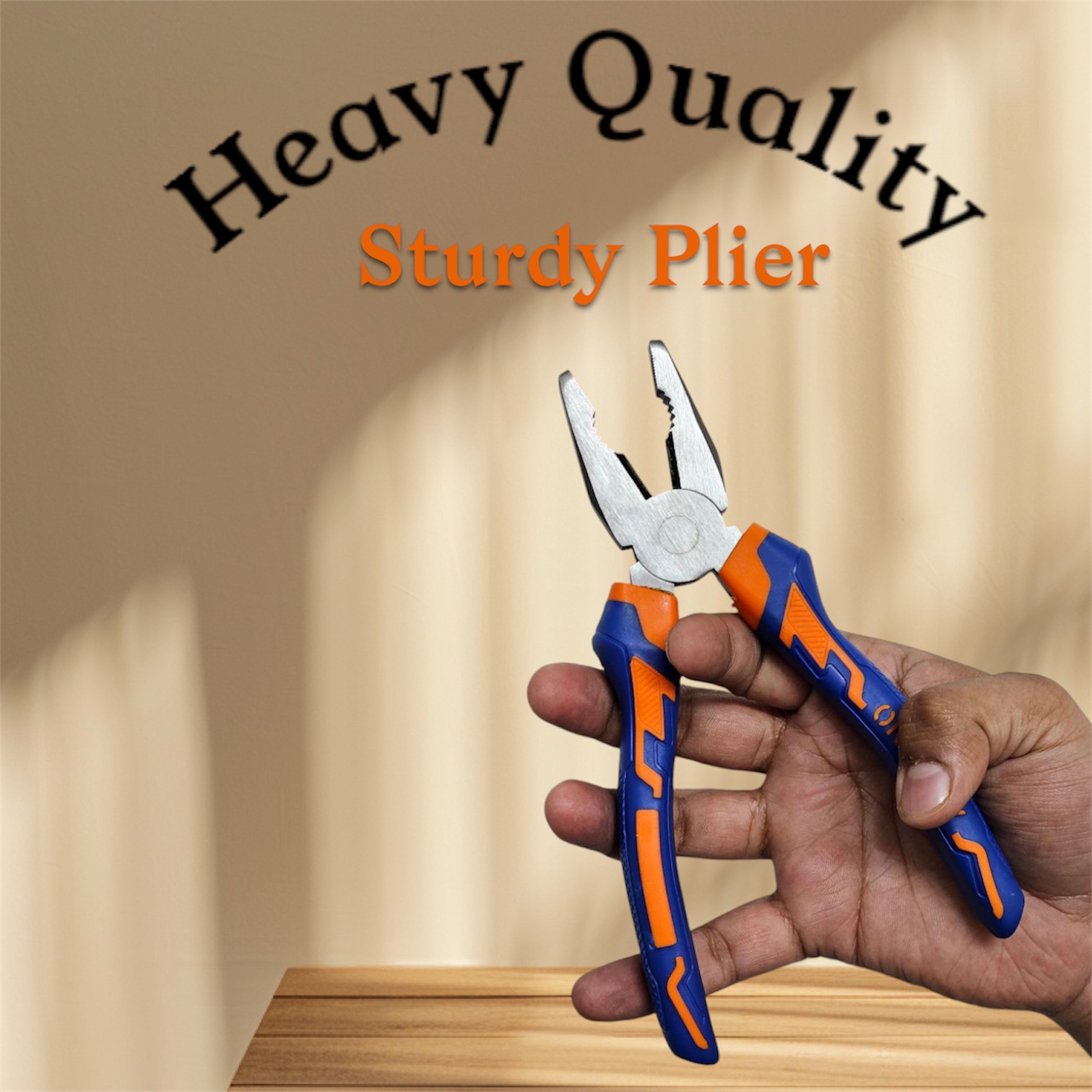 Scenty M.NO-LY02 2 Pcs Pliers Set, Includes 8"" Combination, 6"" Diagonal Cutting sturdy Steel Combination Plier with Anti-Rust properties for gripping, holding and cutting wires Blue & Orange