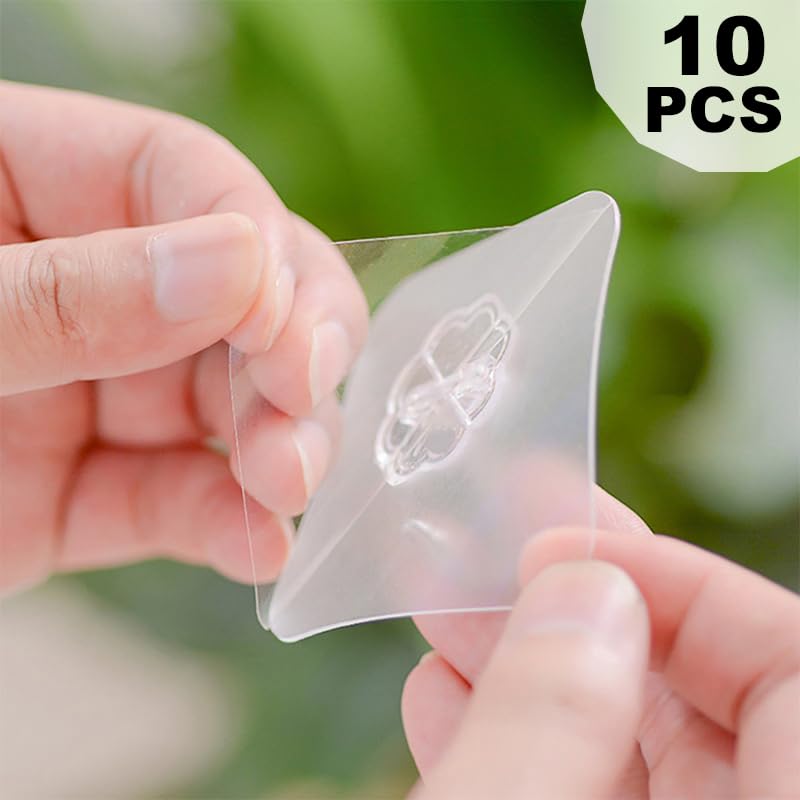 Scenty® Adhesive Wall J Hooks, Pack of 10, Stronger Metal Wall Hooks Hangers for Hanging Robe, Coat, Towel, Keys, Bags, Lights, Calendars