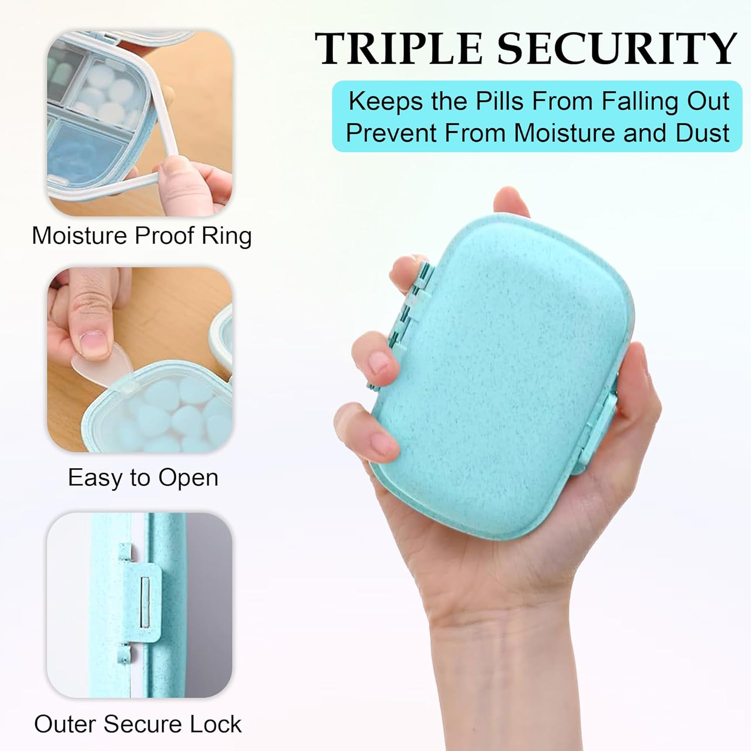 Scenty® Portable Empty First Aid Medicine Tablet Plastic Pouch Small Size, Mini Travel Medicine Pouch Waterproof Seal Handy Pills Pocket for Travels