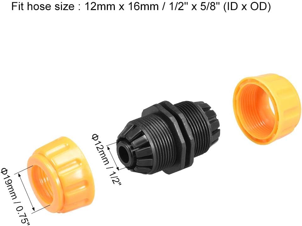 Scenty 1/2" Home Garden Hose Pipe Jointer, 2 Piece, for Half Inch Pipe (SY750_00)