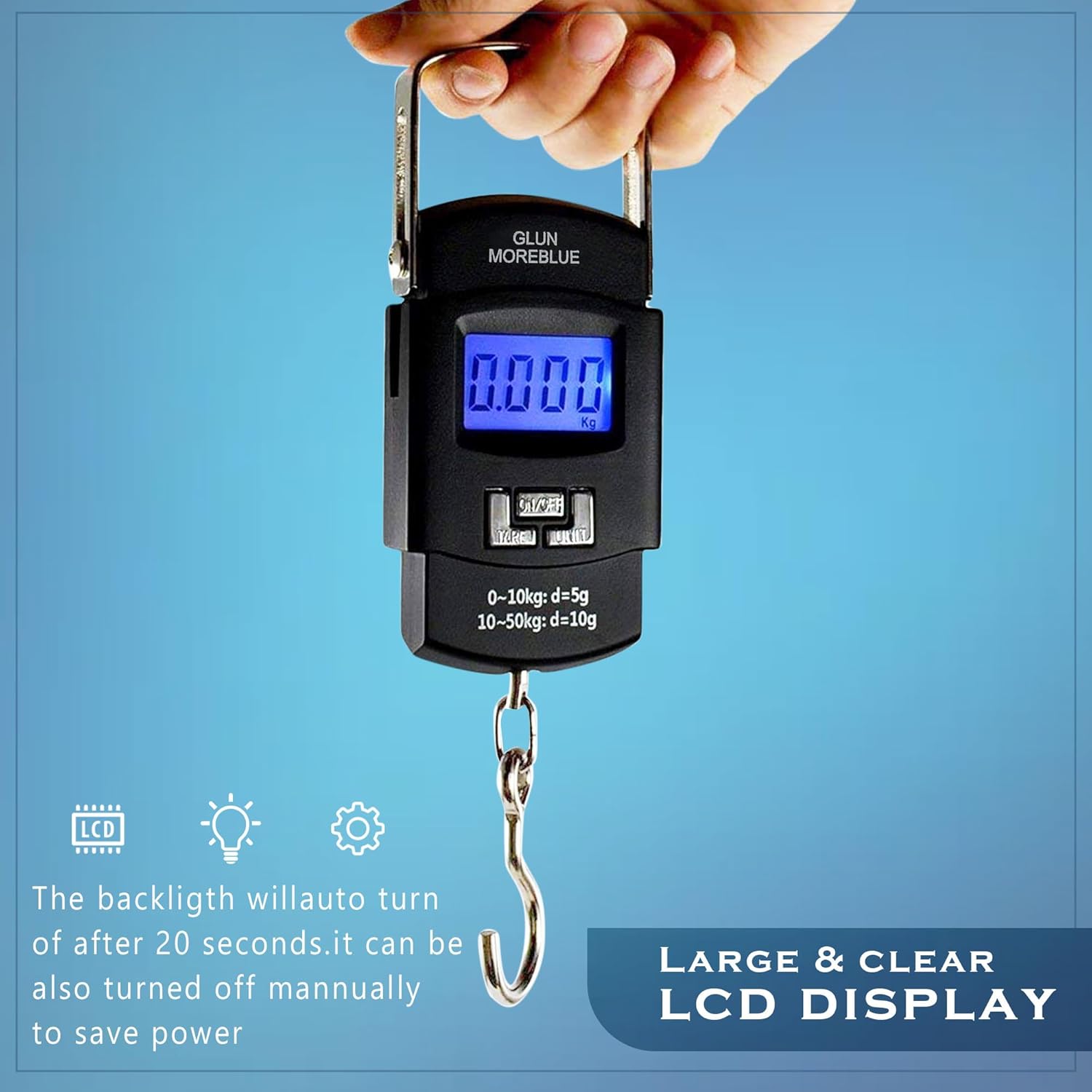 SCENTY® Electronic Portable Digital LED Screen Luggage Weighing Scale, 50 kg/110 Lb For Multi-Purpose Use.