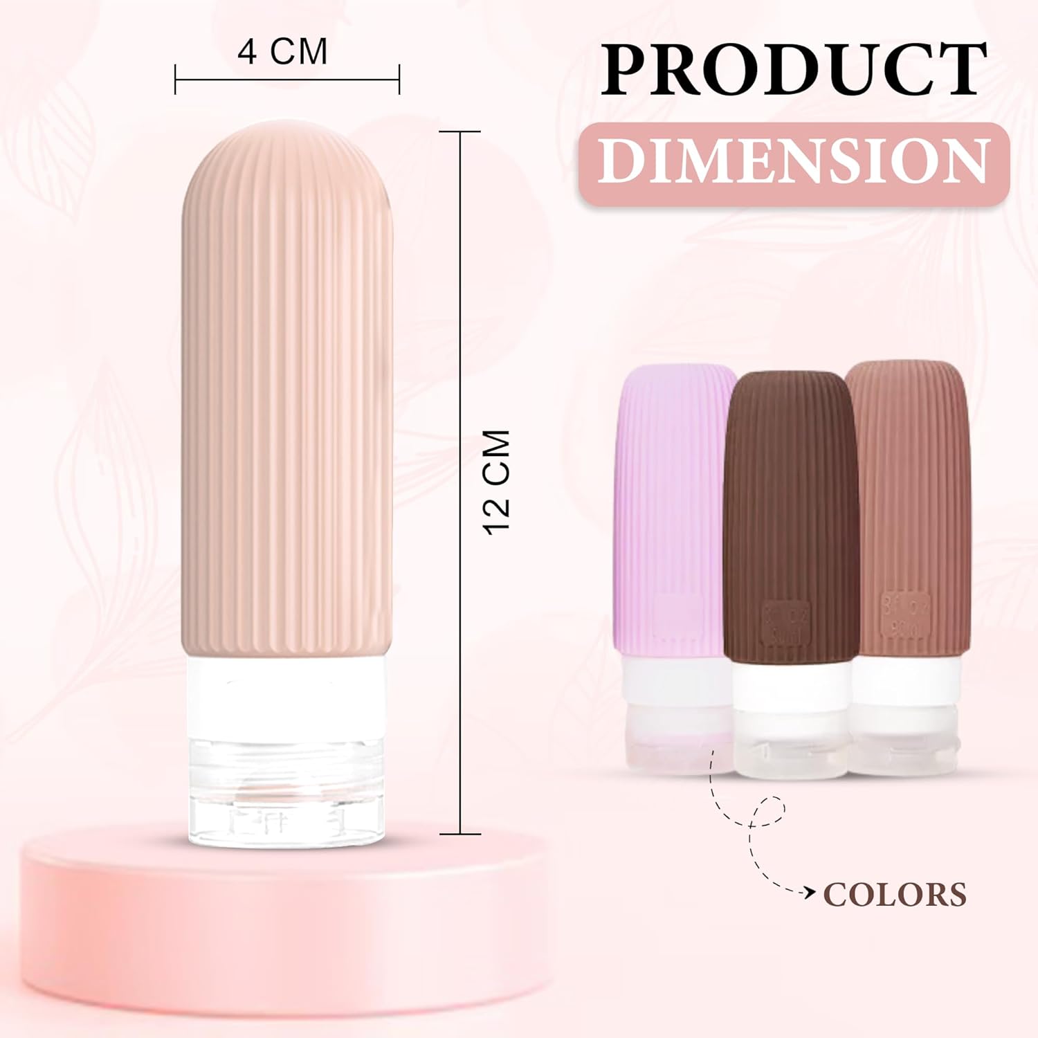 SCENTY® 90ML Refillable Squeezable Bottle Set, 4 Designer Bottle Tubes Each 90ml Bottles for Toiletries Like Liquid Shampoos, Liquid Soap & Moisturiser