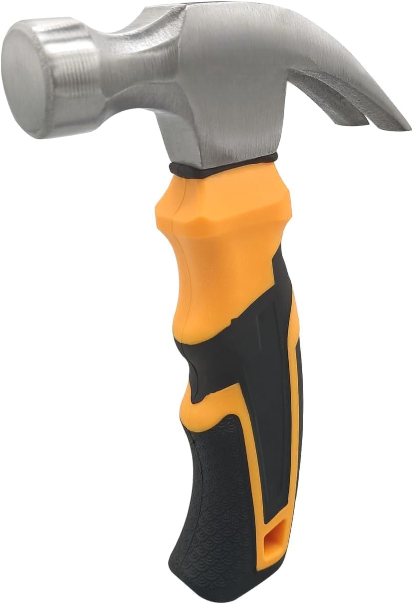 Nibbler Steel Shaft Hammer - Forged Steel Head for Superior Strength & Durability - Carpenter Tools for Wood Work, Home and Professional, 2 in 1 Combination Claw & Flat