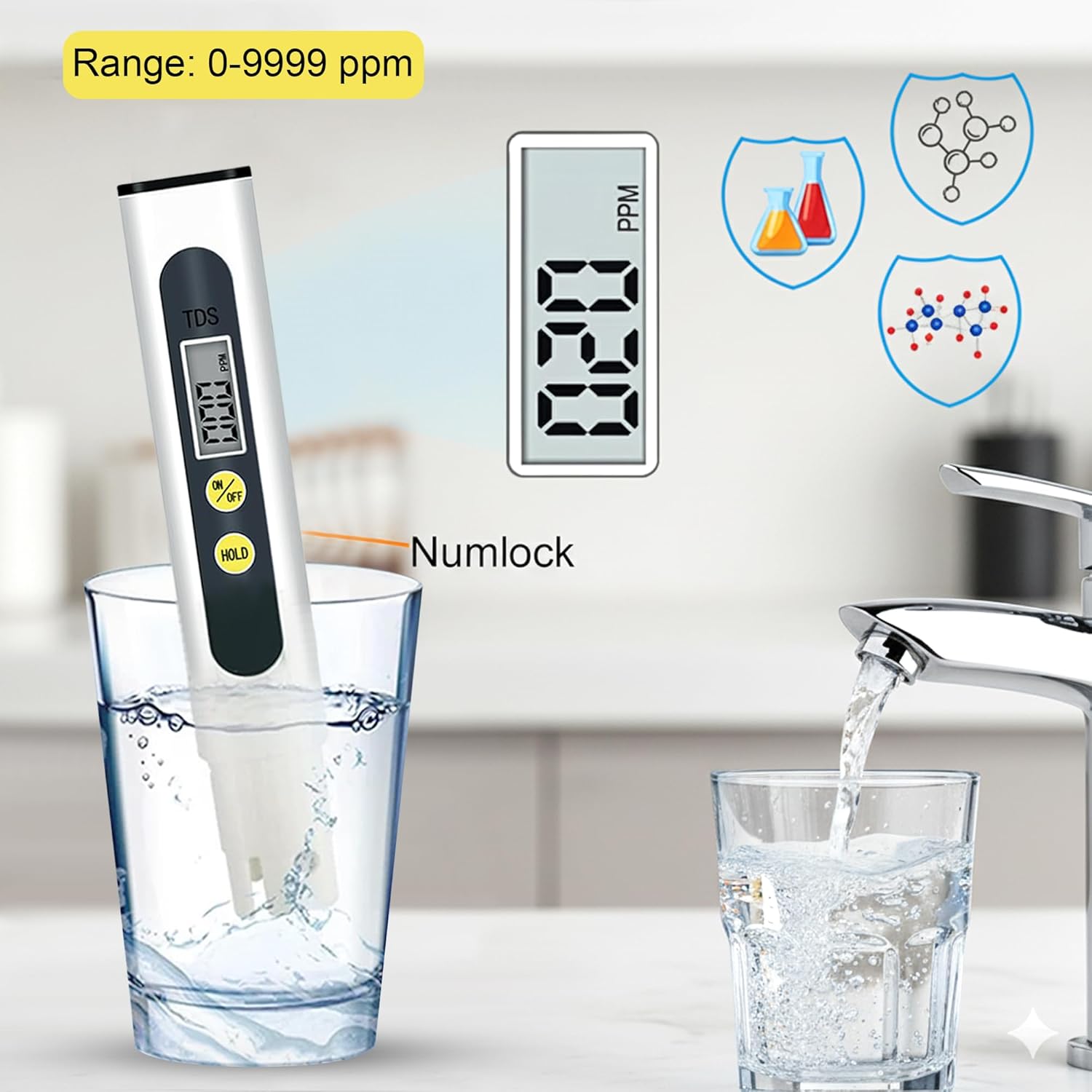 Scenty Pre-Calibrated Pen Type Digital LCD TDS Meter Tester for Water Quality Testing (Ppm)