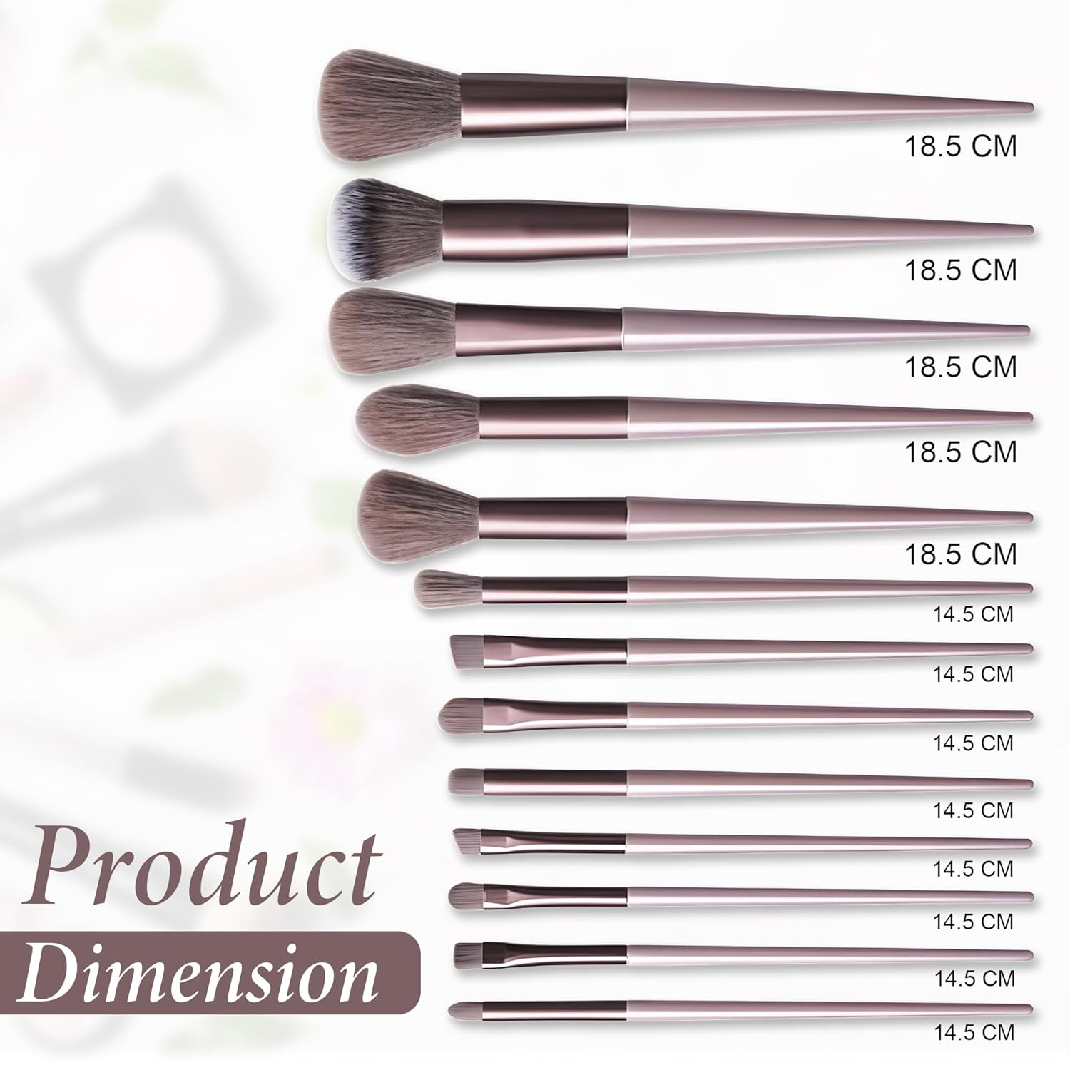 Scenty® 13 Piece Set Metallic Purple Colour, Travel Makeup Brushes with Cloth Bag for Makeup Artists, Foundation, Powder, Concealer, Eyeshadow, Blush,...