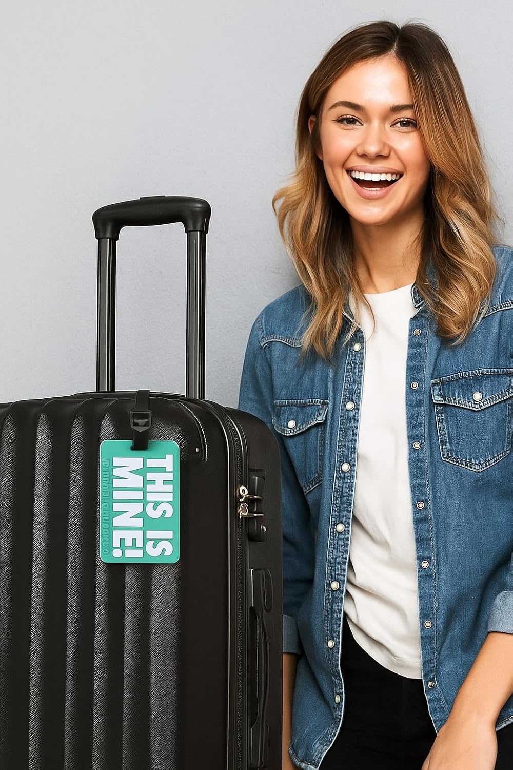 Nibbler Pack of 2 Luggage Tags with Silicone Straps | Travel Bag Tags for Suitcases, Backpacks & Trolleys | Durable, Flexible & Waterproof ID Labels...