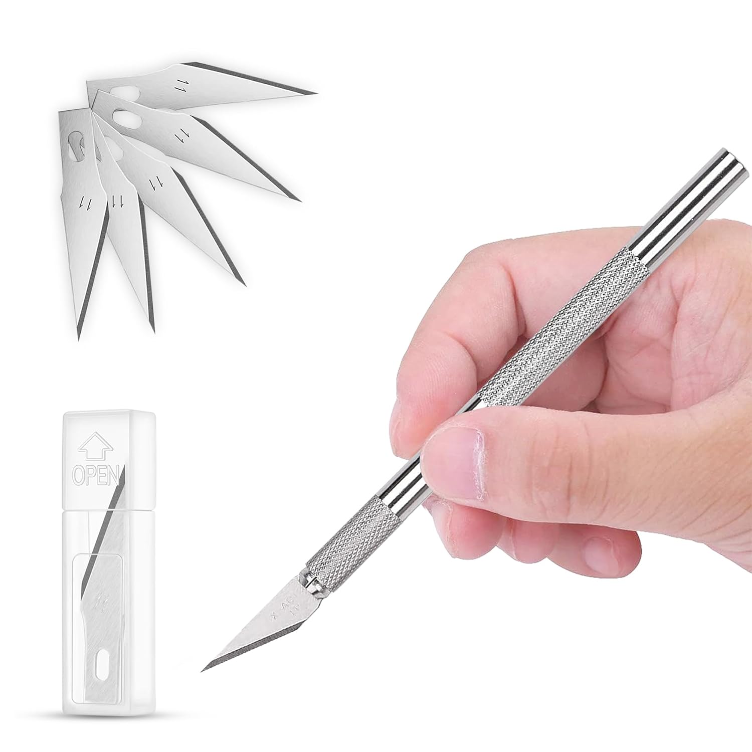 Scenty® Detail Pen Knife With 5 Sharp Blades For DIY, Art & Craft Work (1 Detail Knife + 5 Blades)