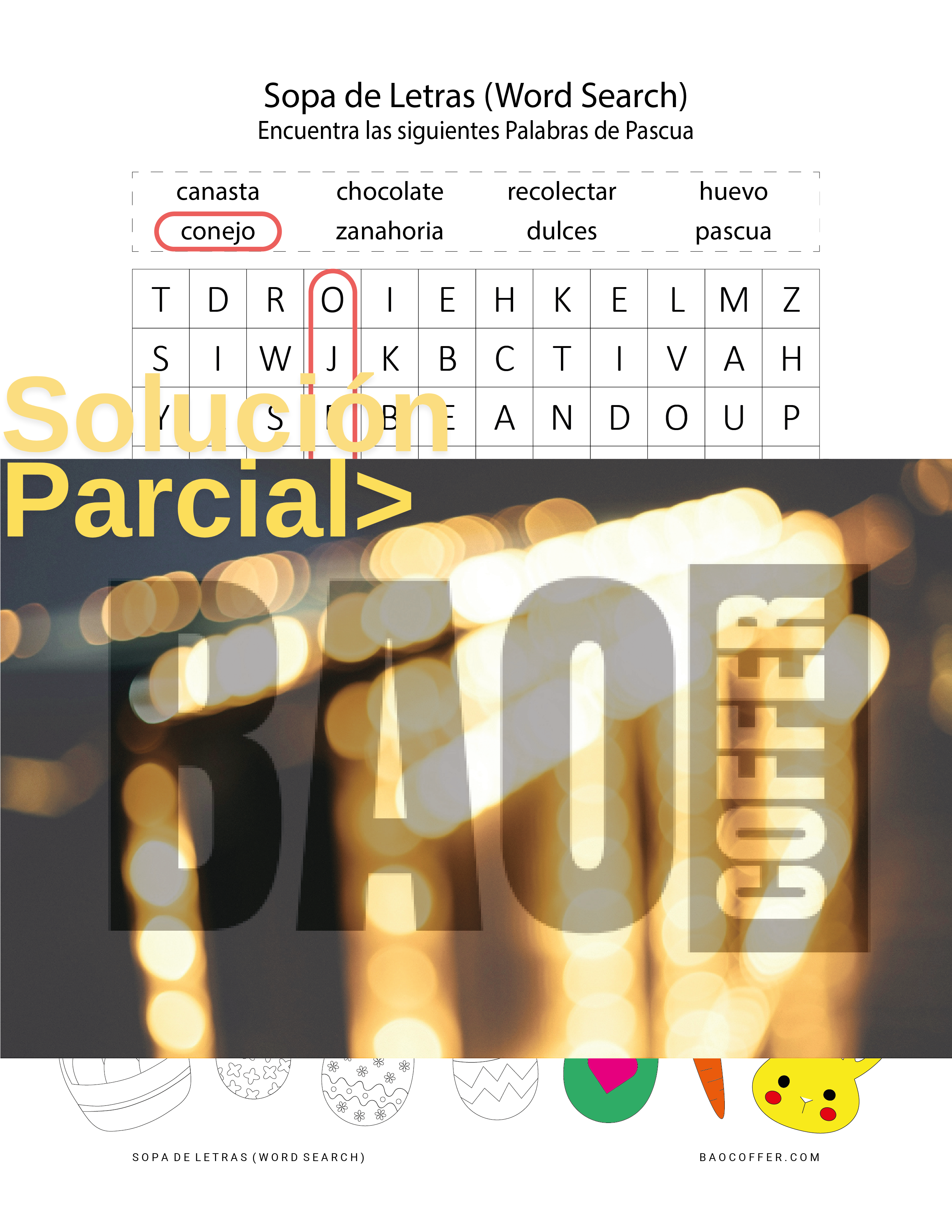 Sopa de Letras de Pascua (Easter) #0100