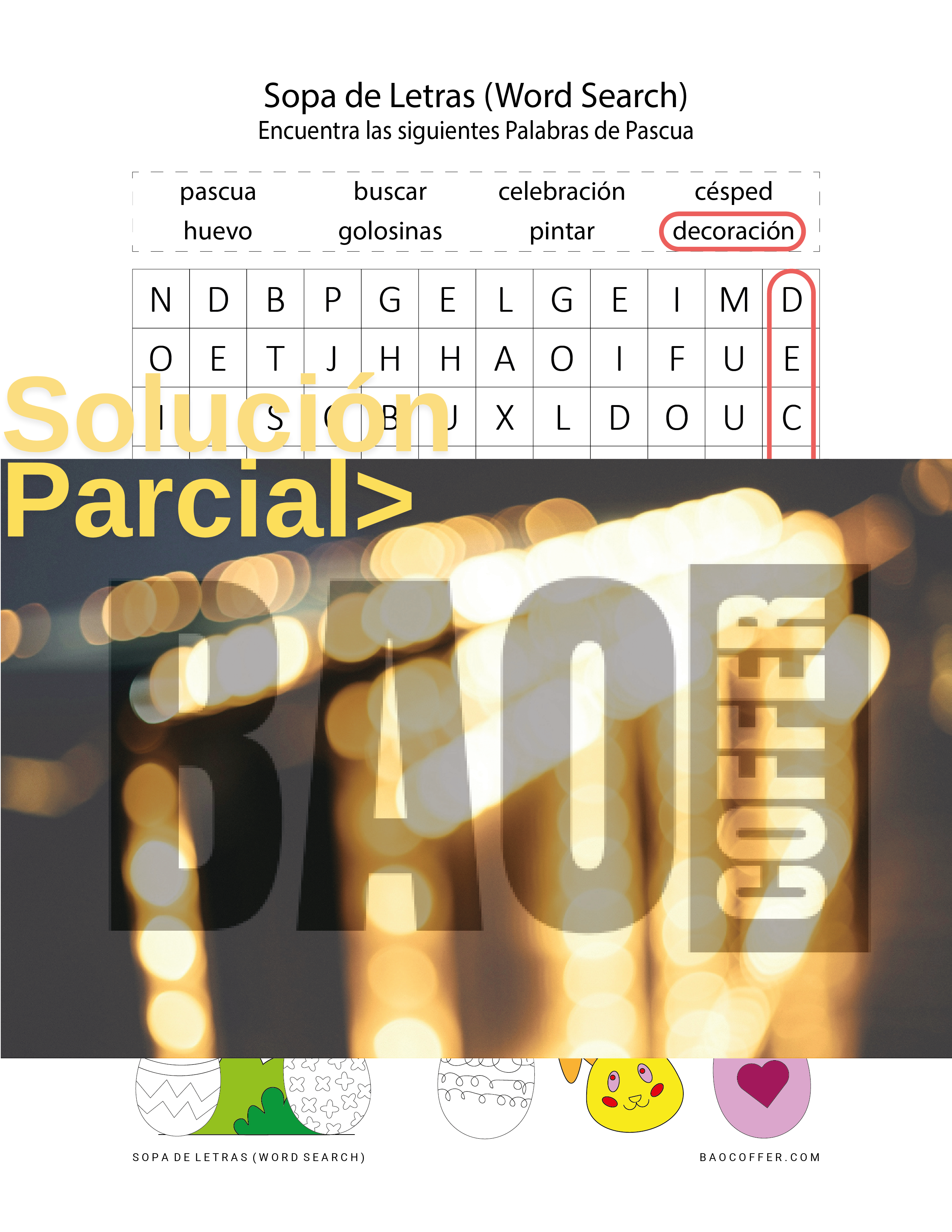 Sopa de Letras de Pascua (Easter) #0101