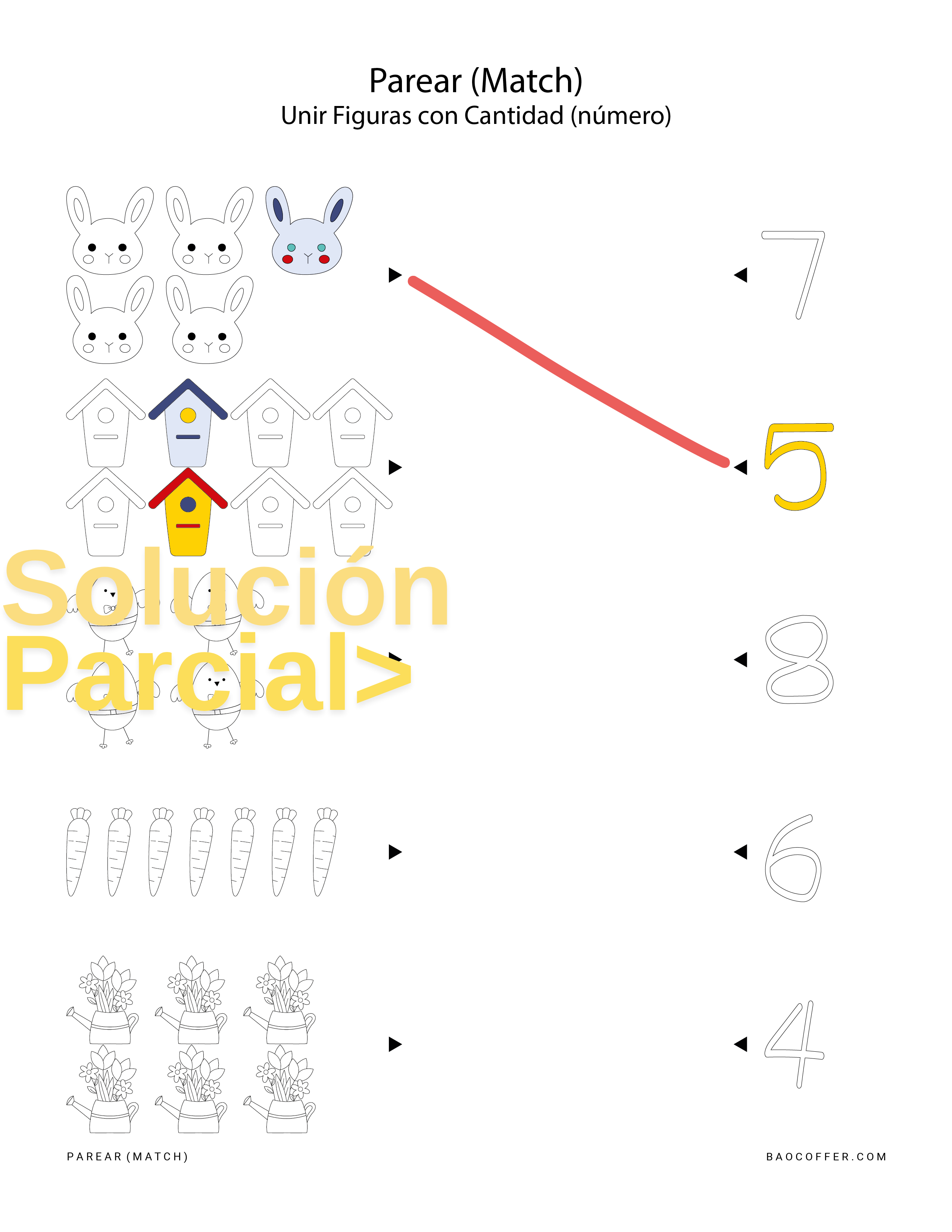 Parear Figuras de Pascua (Easter) con Cantidad #0201