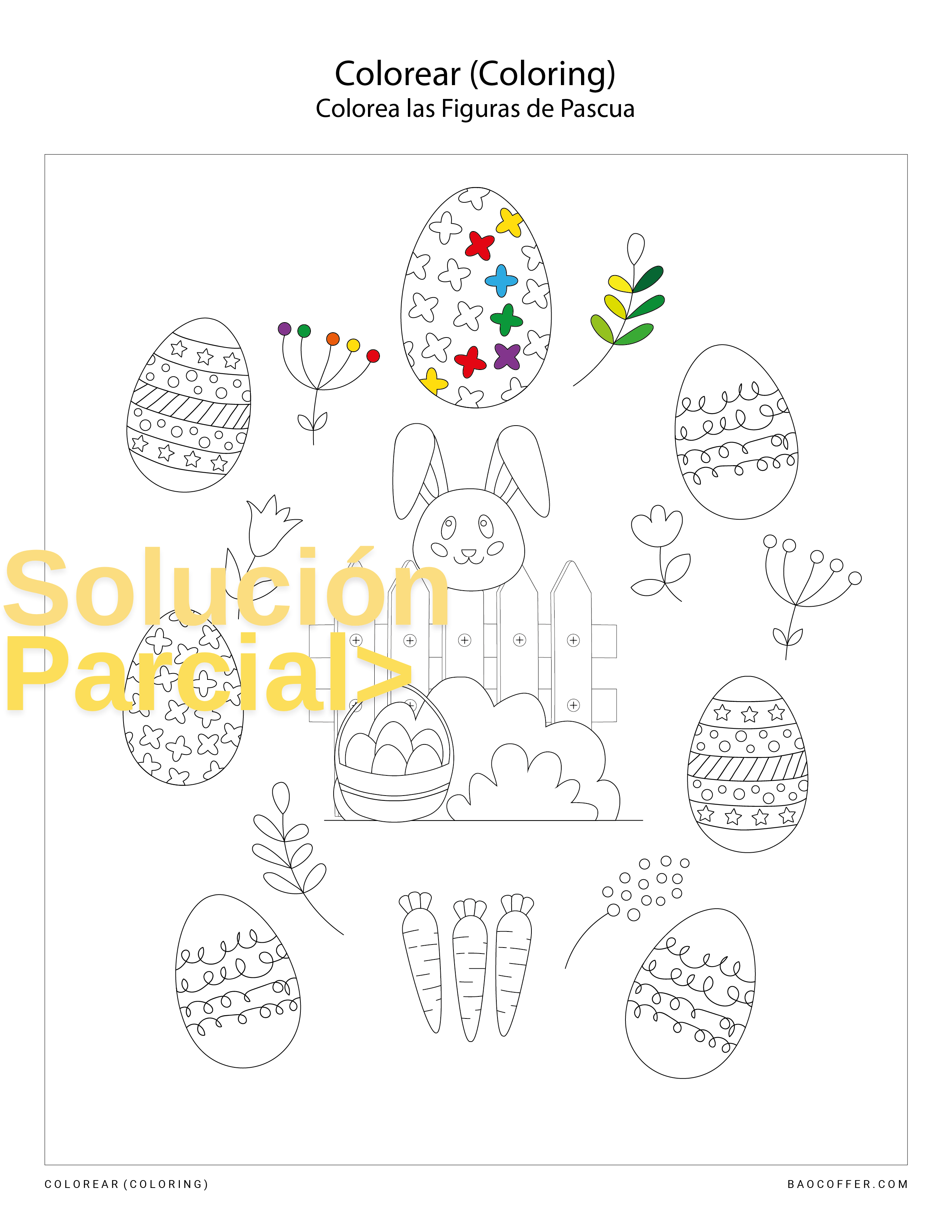 Colorear Figuras de Pascua (Easter) #0101