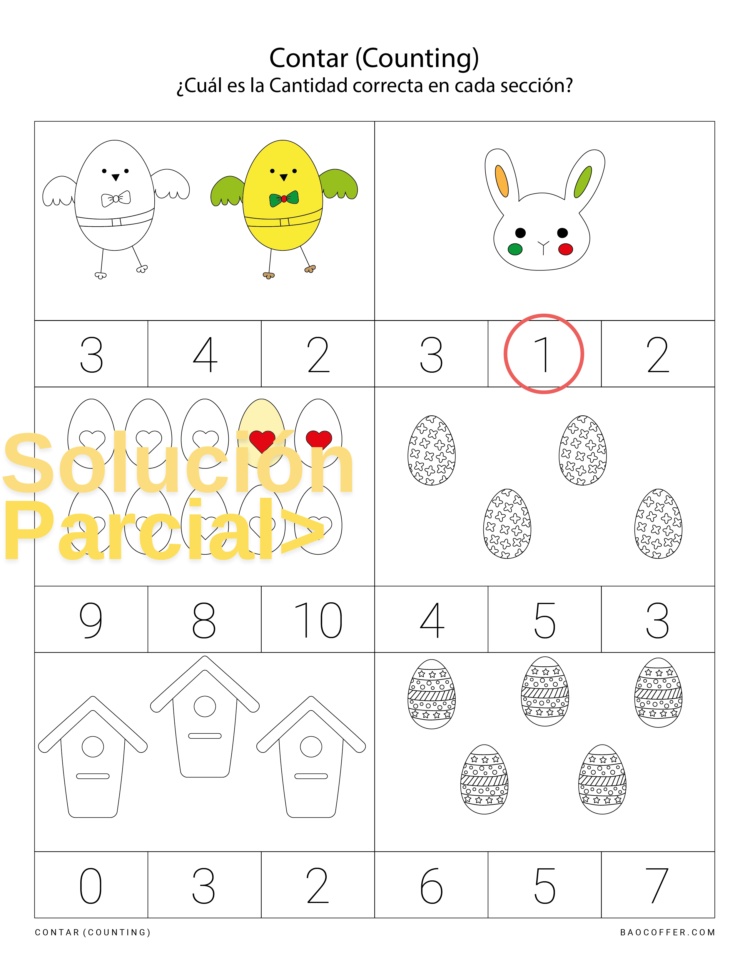 Contar Figuras de Pascua (Easter) #0100