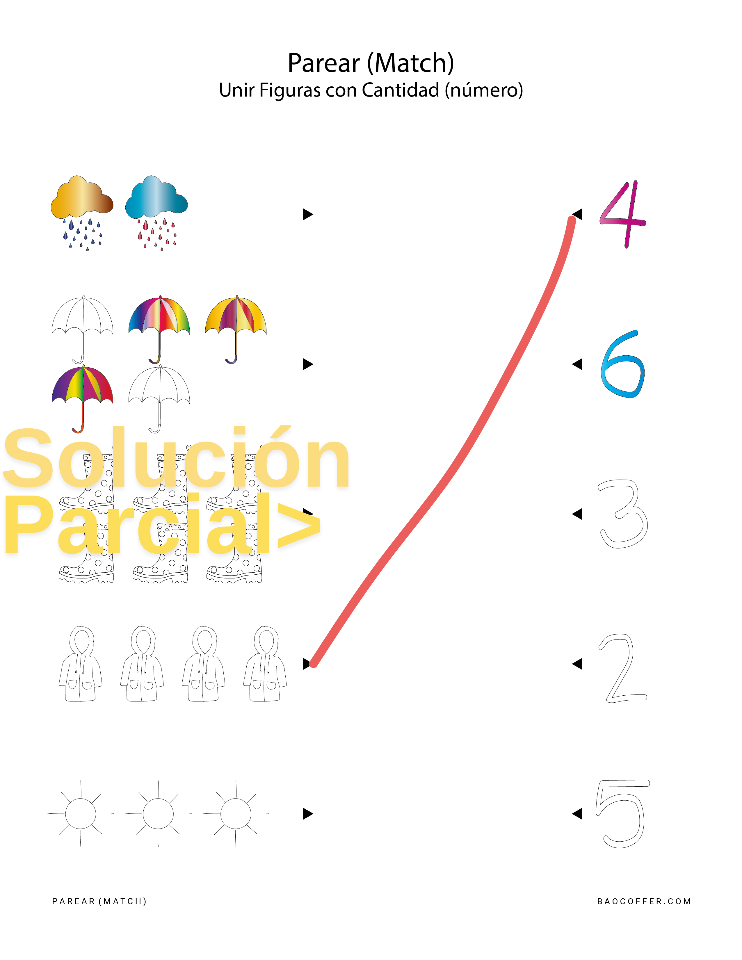 Parear Figuras de Primavera (Spring) con Cantidad #0200