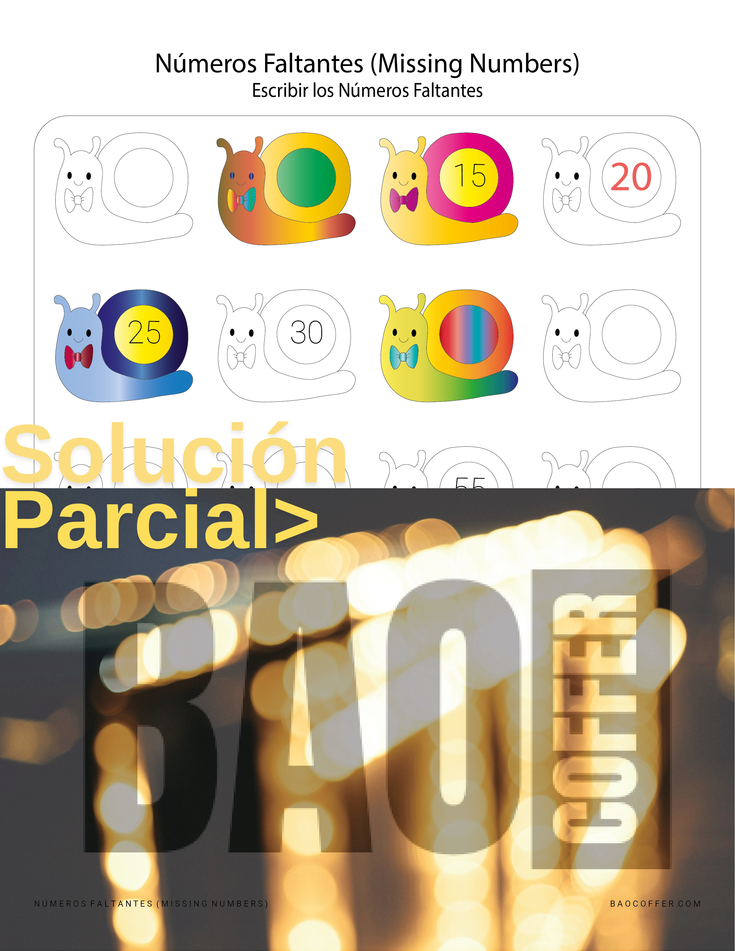 Números Faltantes entre Caracoles #0100