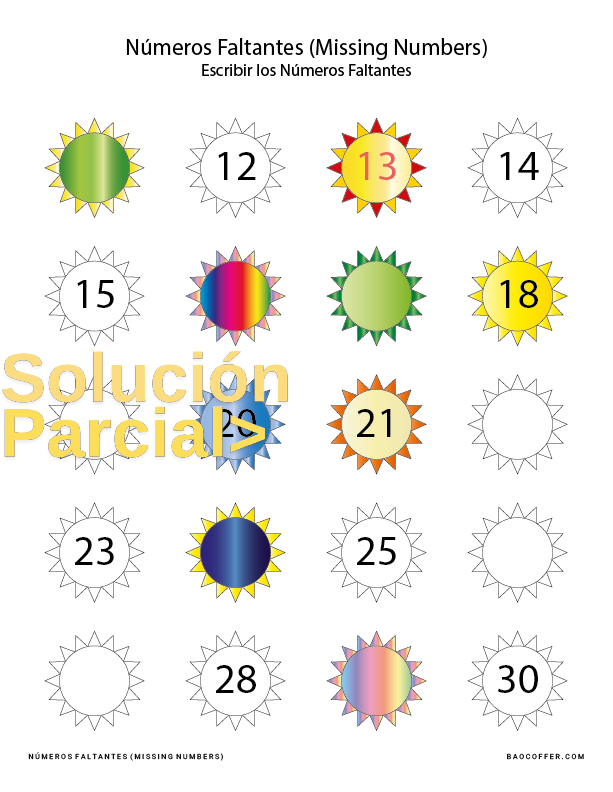 Números Faltantes entre Soles #0100