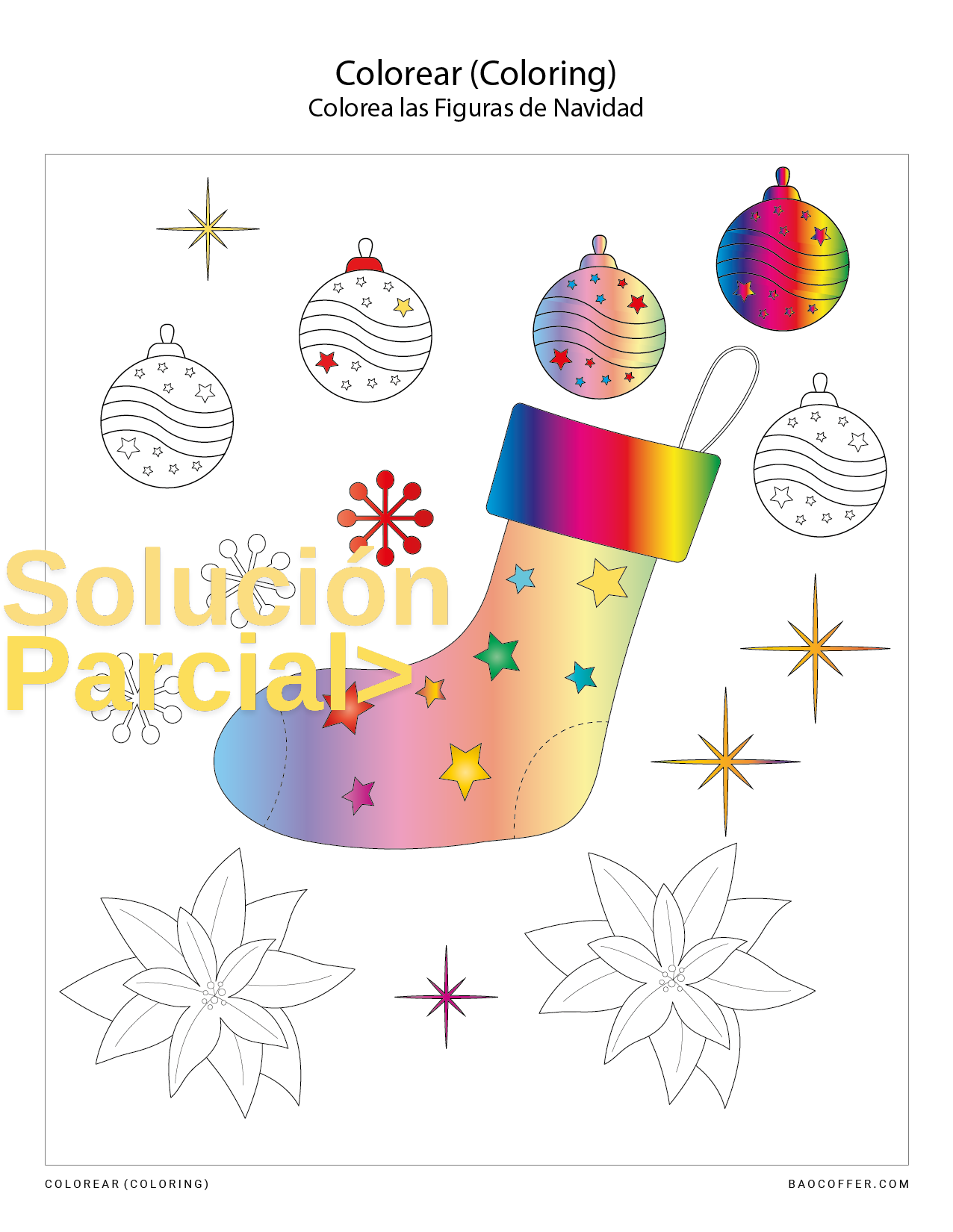 Colorear Figuras Navideñas #0101