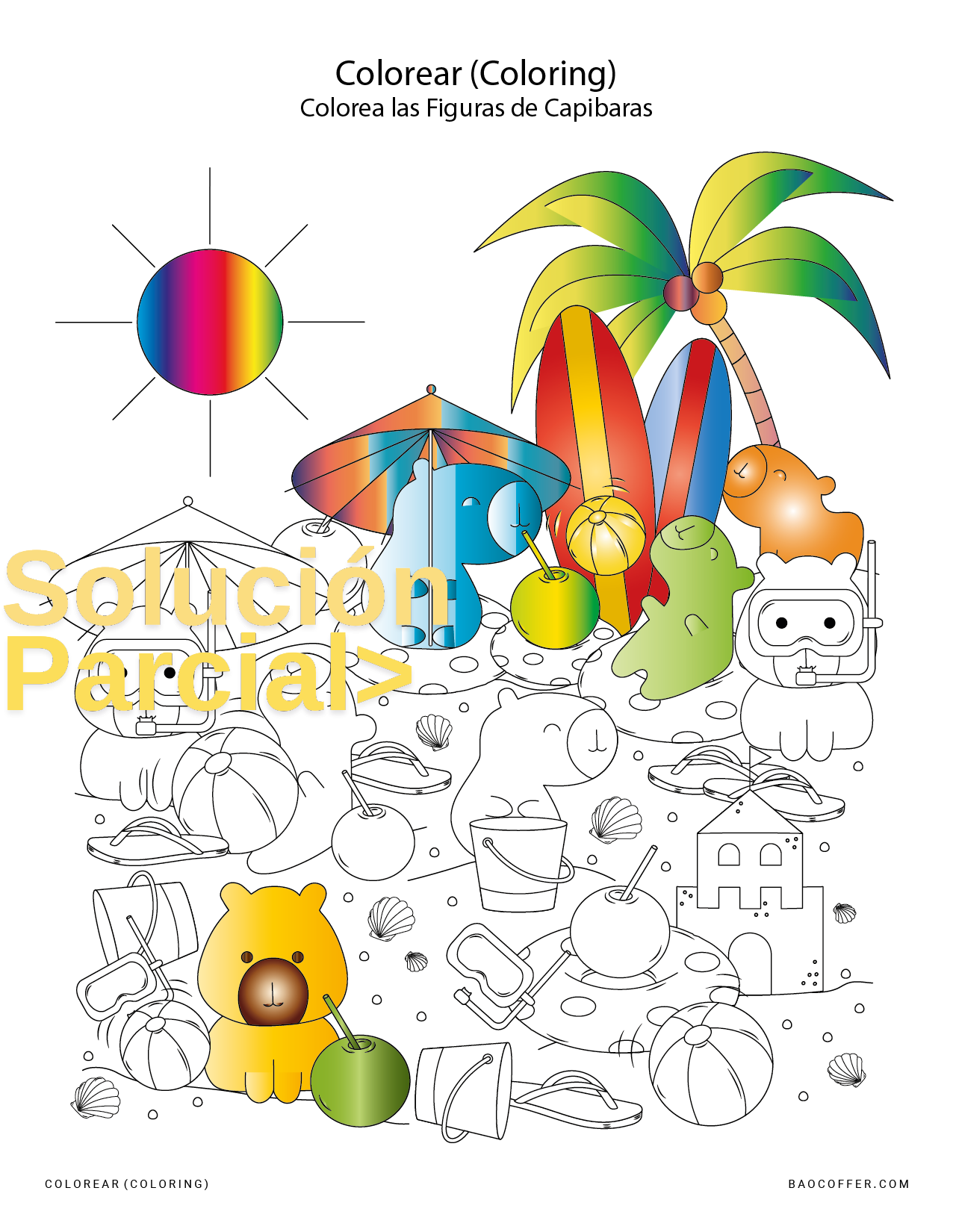 Capibara para Colorear (Capybara) #0101