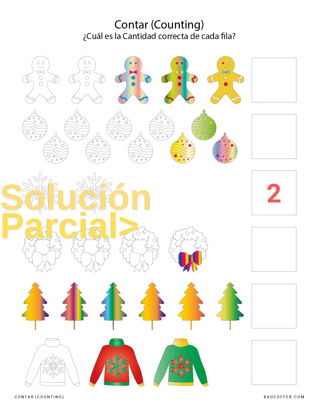 Contar Figuras Navideñas #0101