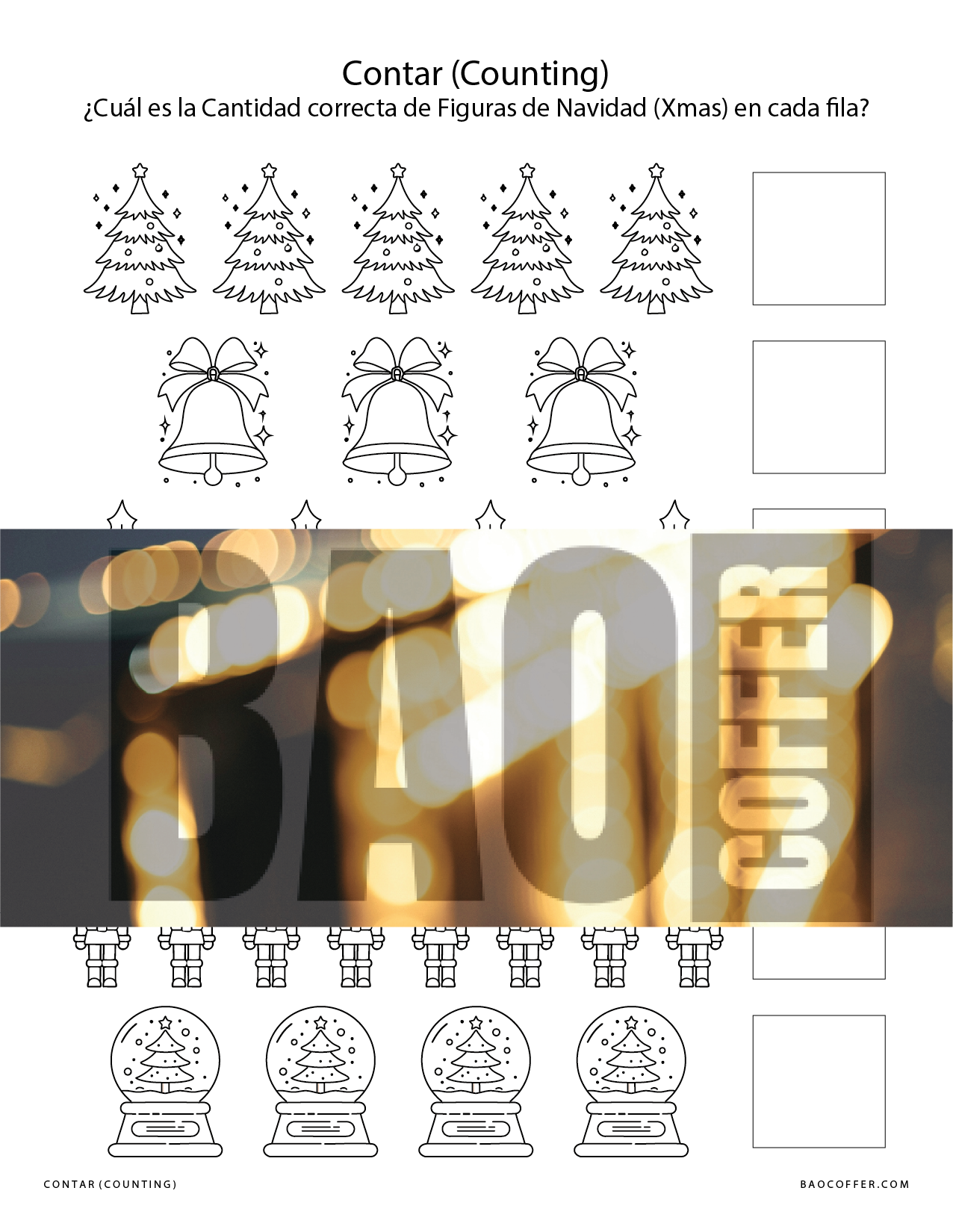 Contar Figuras Navideñas (Christmas - Xmas) #00121