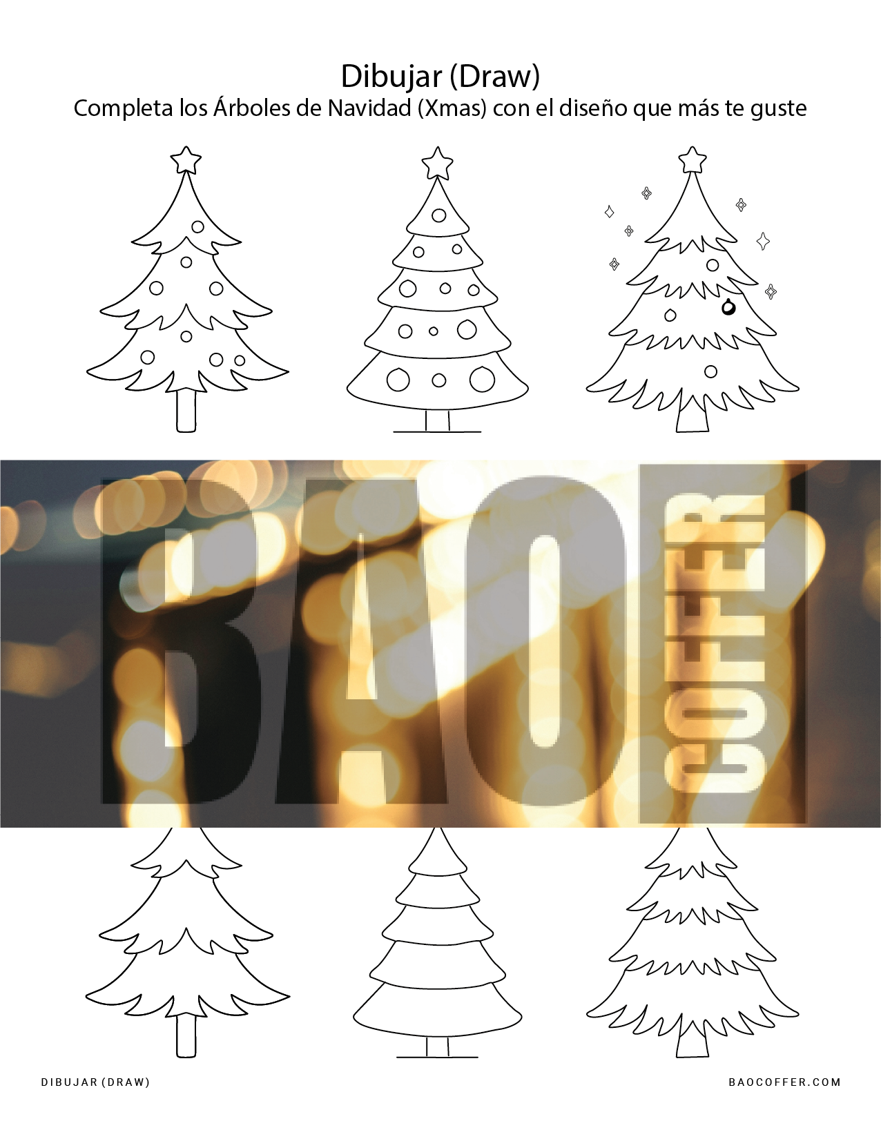 Dibujar los Árboles de Navidad (Christmas-Xmas Tree) #00102