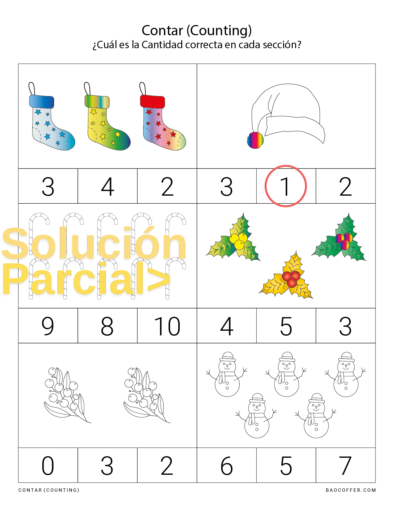 Contar Figuras Navideñas #0100
