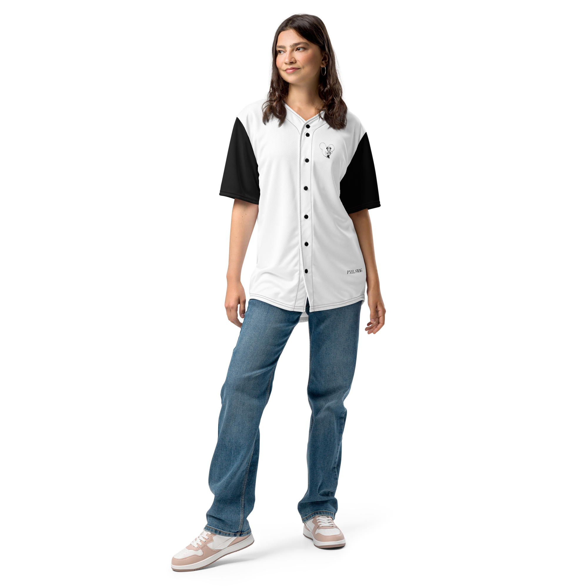 White Minnie Mouse Unisex Jersey 