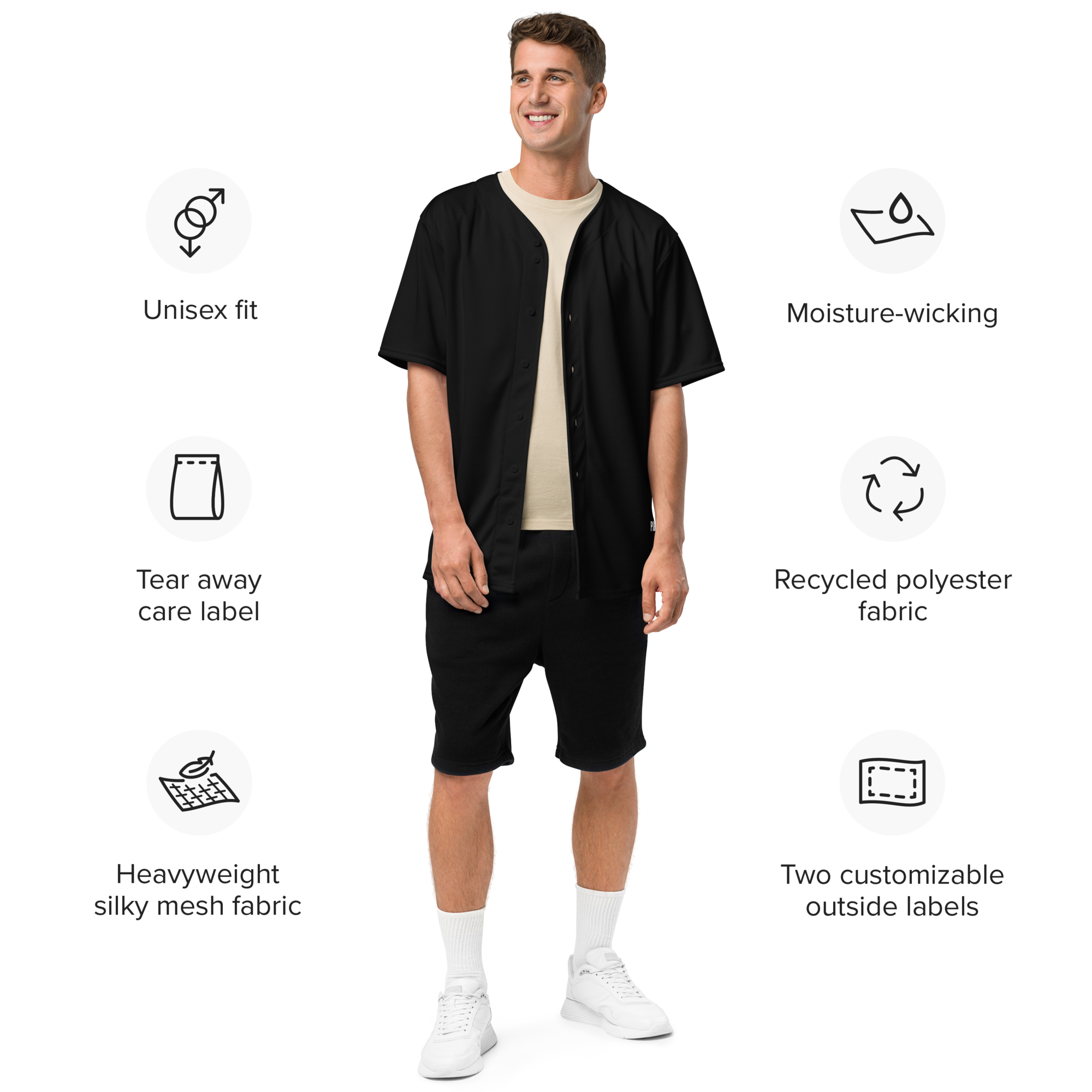 PXEL SWAG Black Sport Unisex Jersey