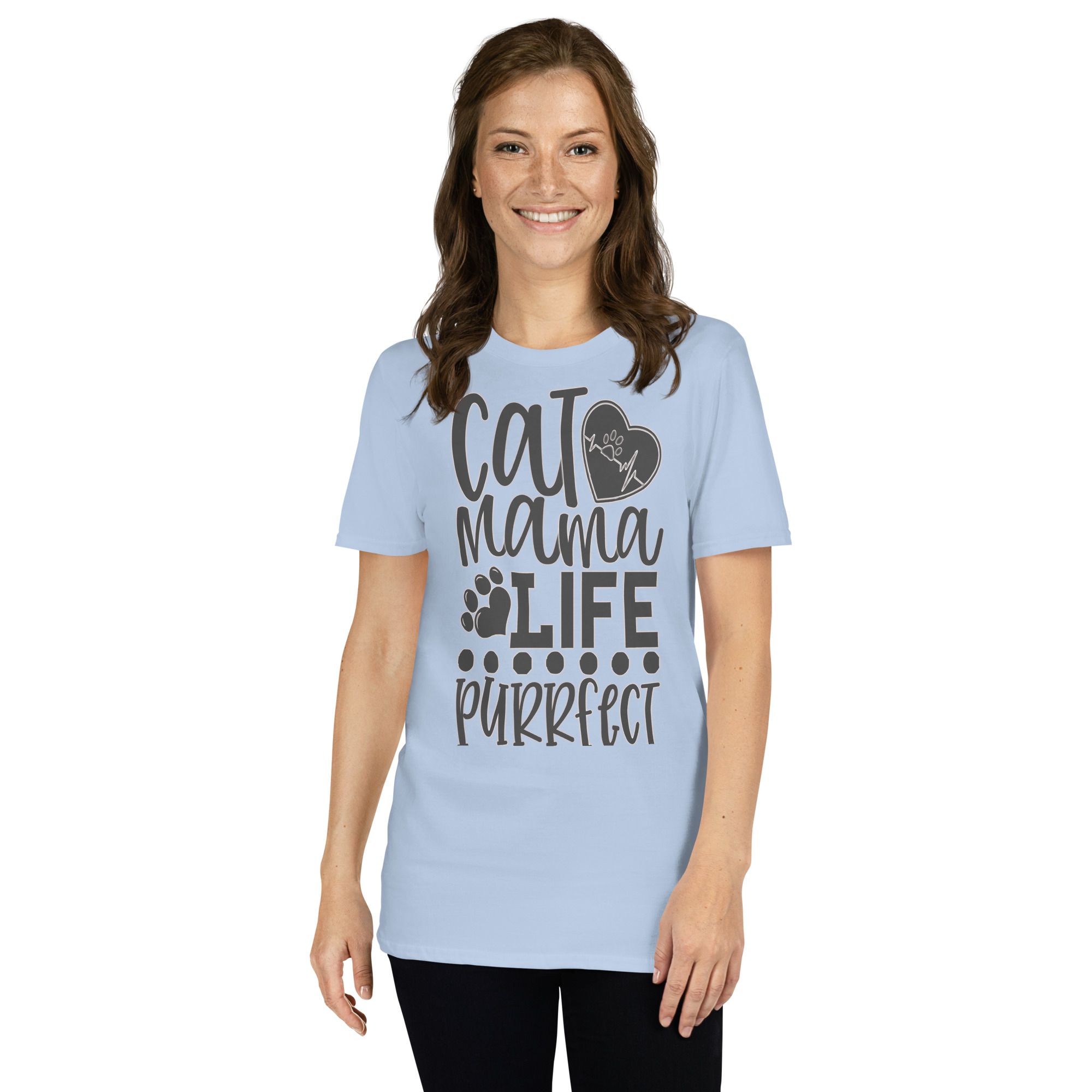 Cat Mama Life Is Purrfect Short-Sleeve Unisex T-shirt