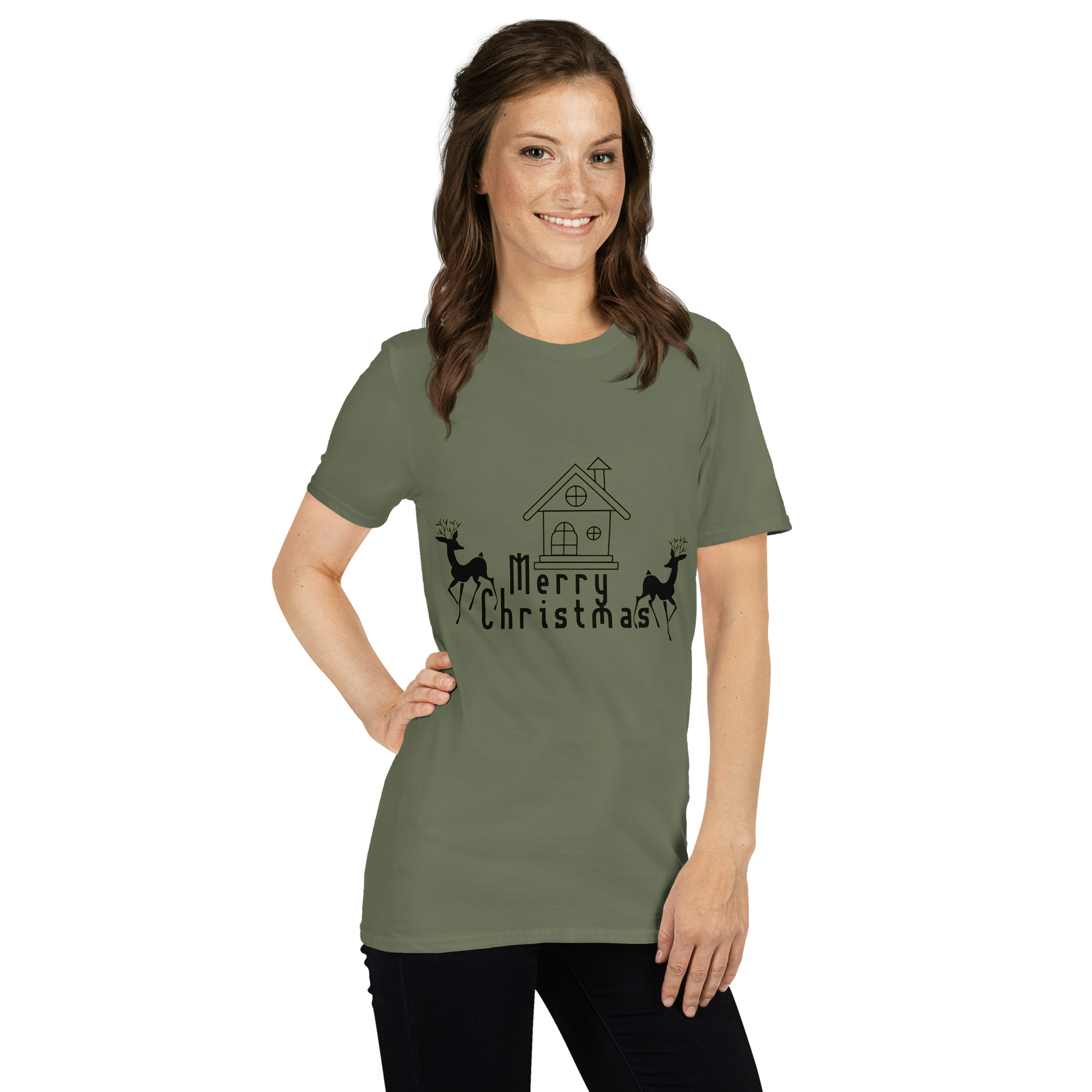 Merry Christmas Deers Unisex T-Shirt