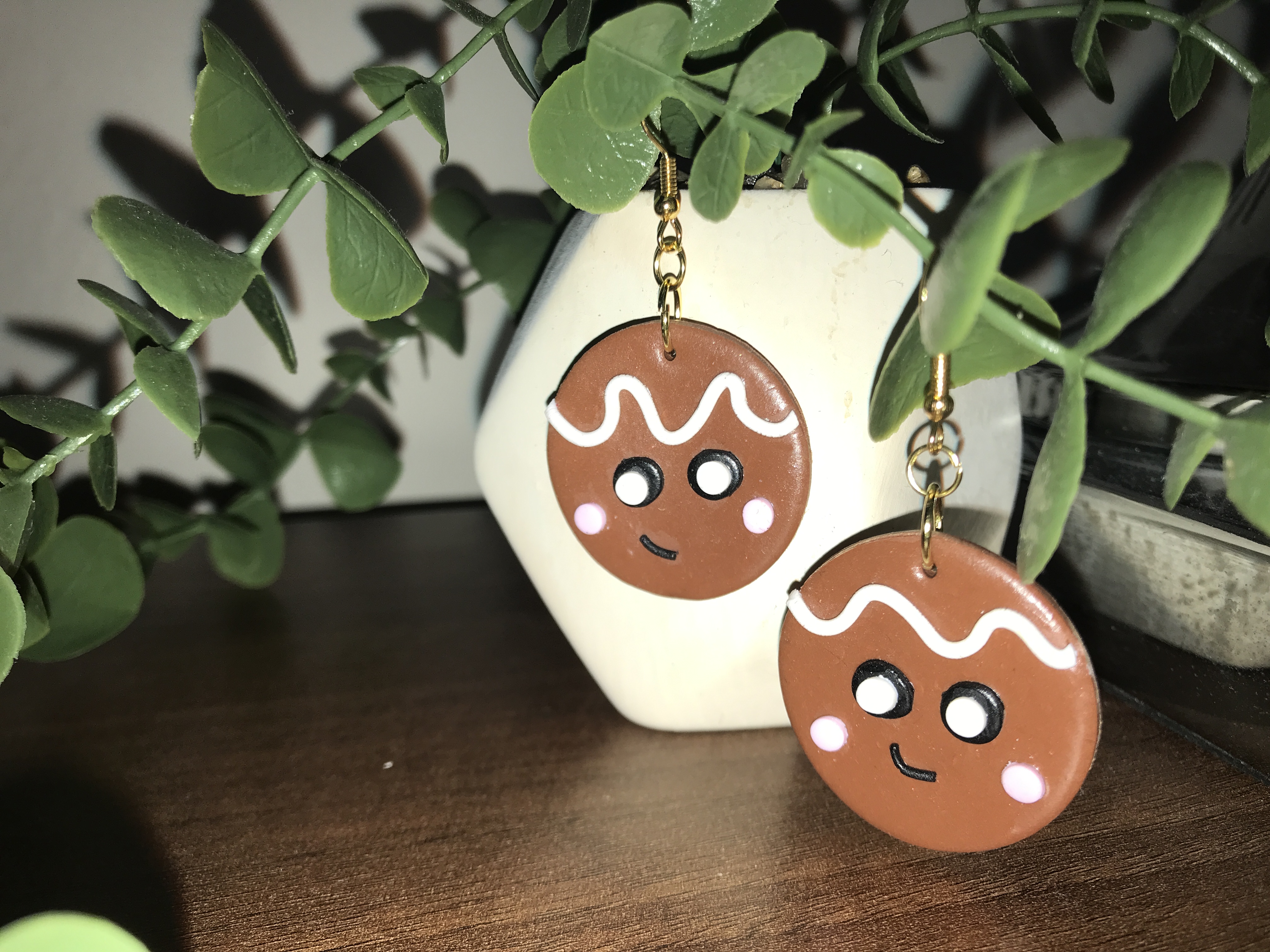 Gingerbread Xmas earring