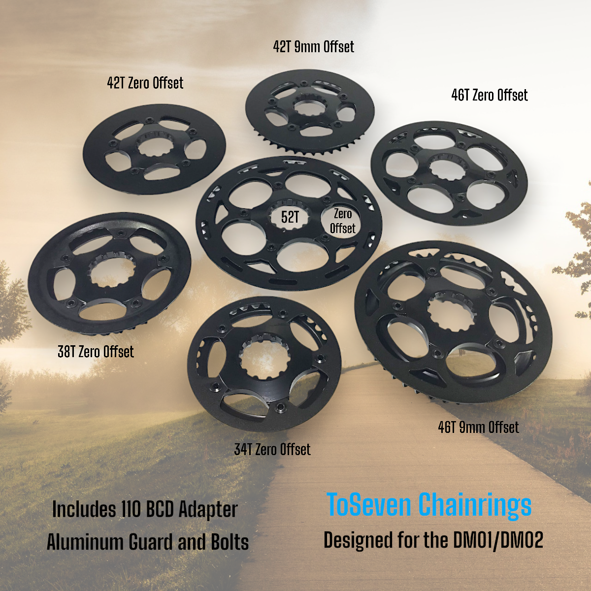 ToSeven DM01 and DM02 Chainrings 