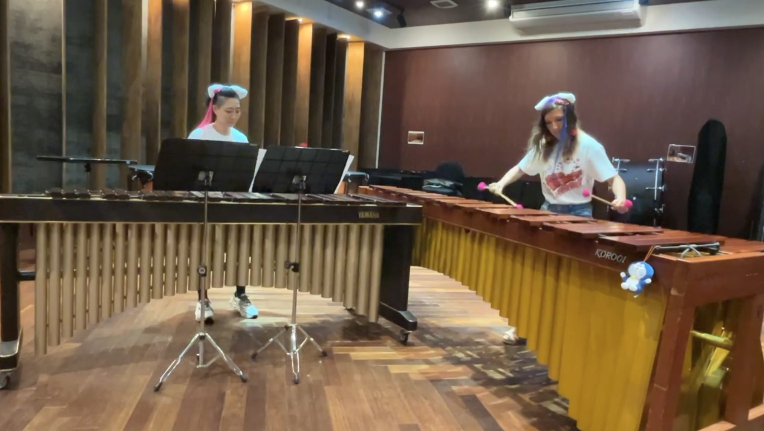 Arreglo de Doraemon para dos marimbas 
