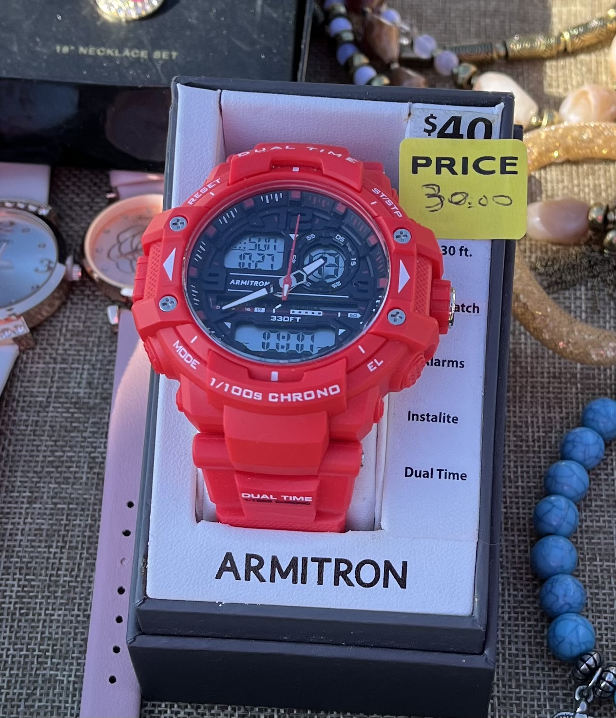 Men's Armitron Red Sports Watch