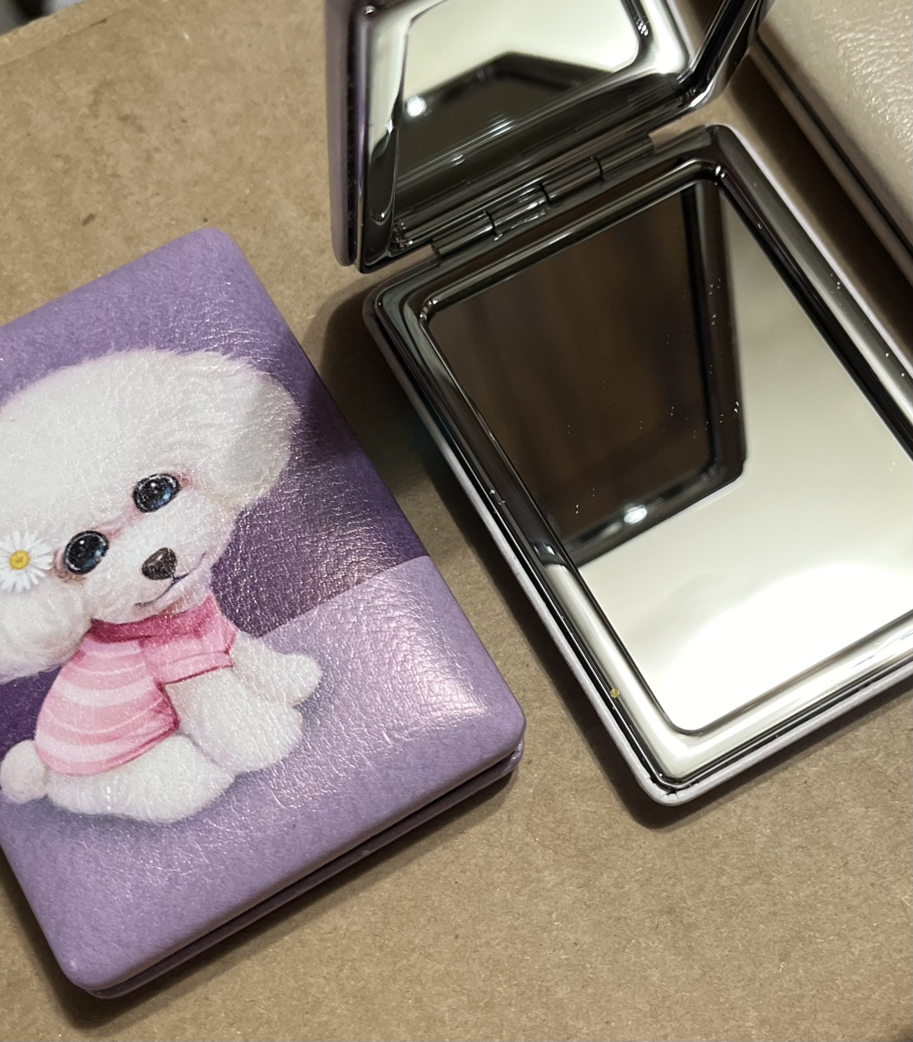 Compact Mirrors with Adorable Dog Designs